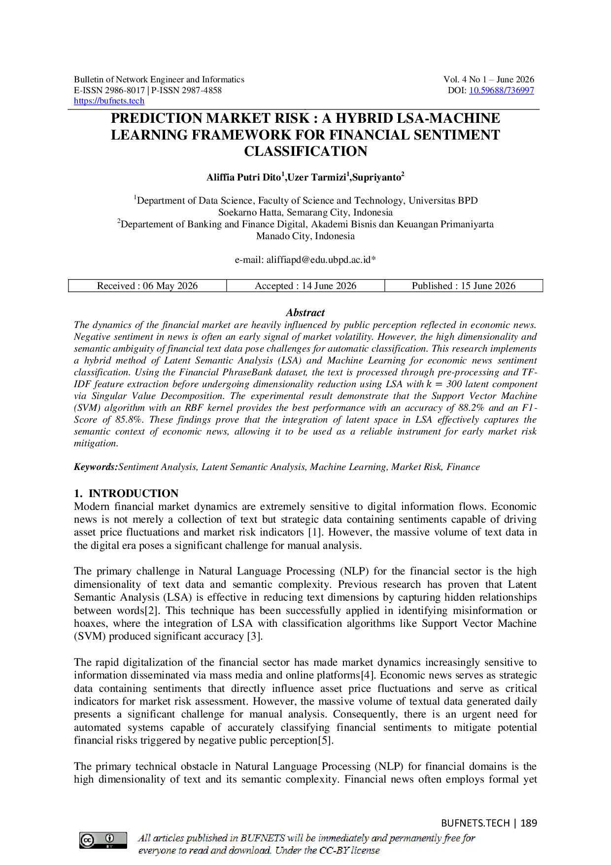 JURIS PREDICTION MARKET RISK A HYBRID LSA MACHINE LEARNING FRAMEWORK FOR FINANCIAL SENTIMENT CLASSIFICATION