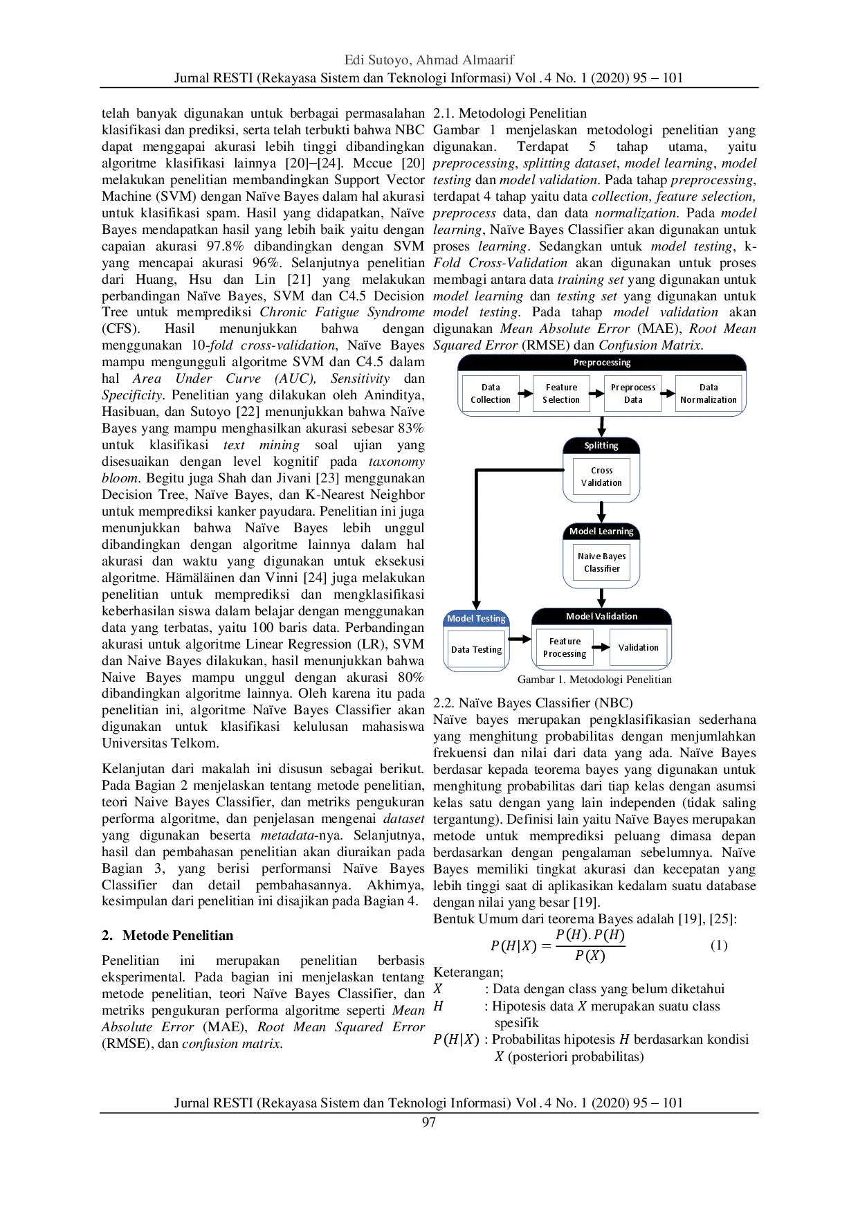 JURIS Educational Data Mining untuk Prediksi Kelulusan Mahasiswa Menggunakan Algoritme Na ve Bayes Classifier