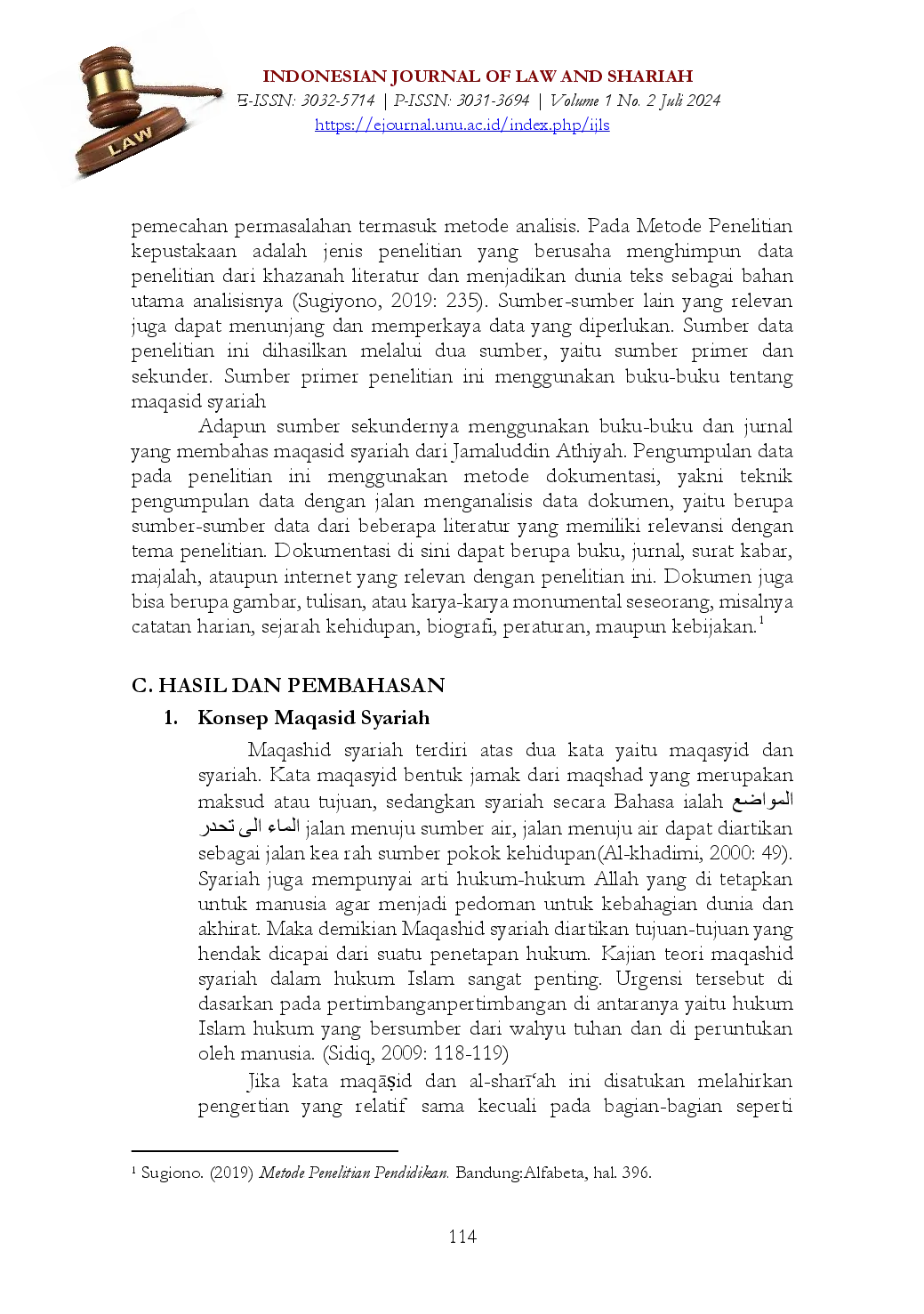 juris Maqasid Syariah Dalam Pandangan Jamaluddin Athiyah Muhammad