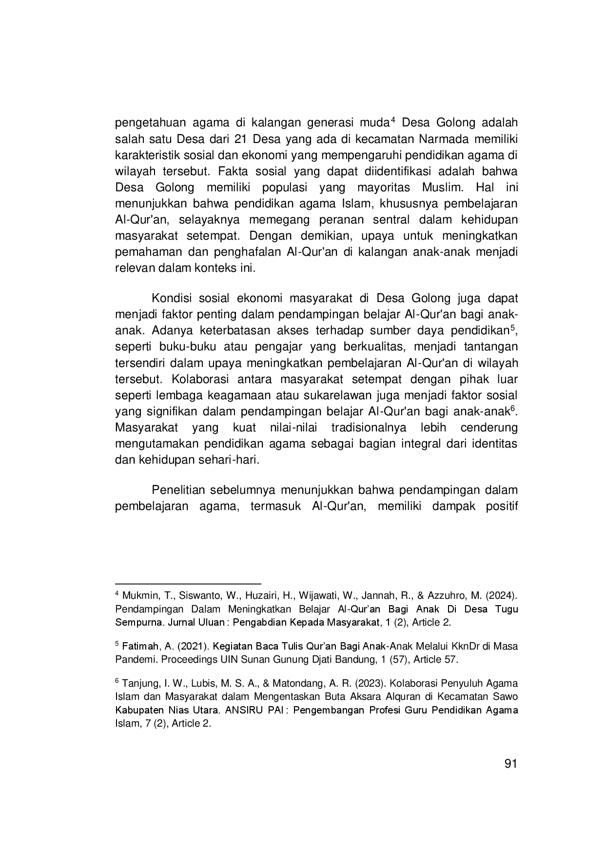 juris Pendampingan Dalam Meningkatkan Belajar Al Qur an Pada Anak