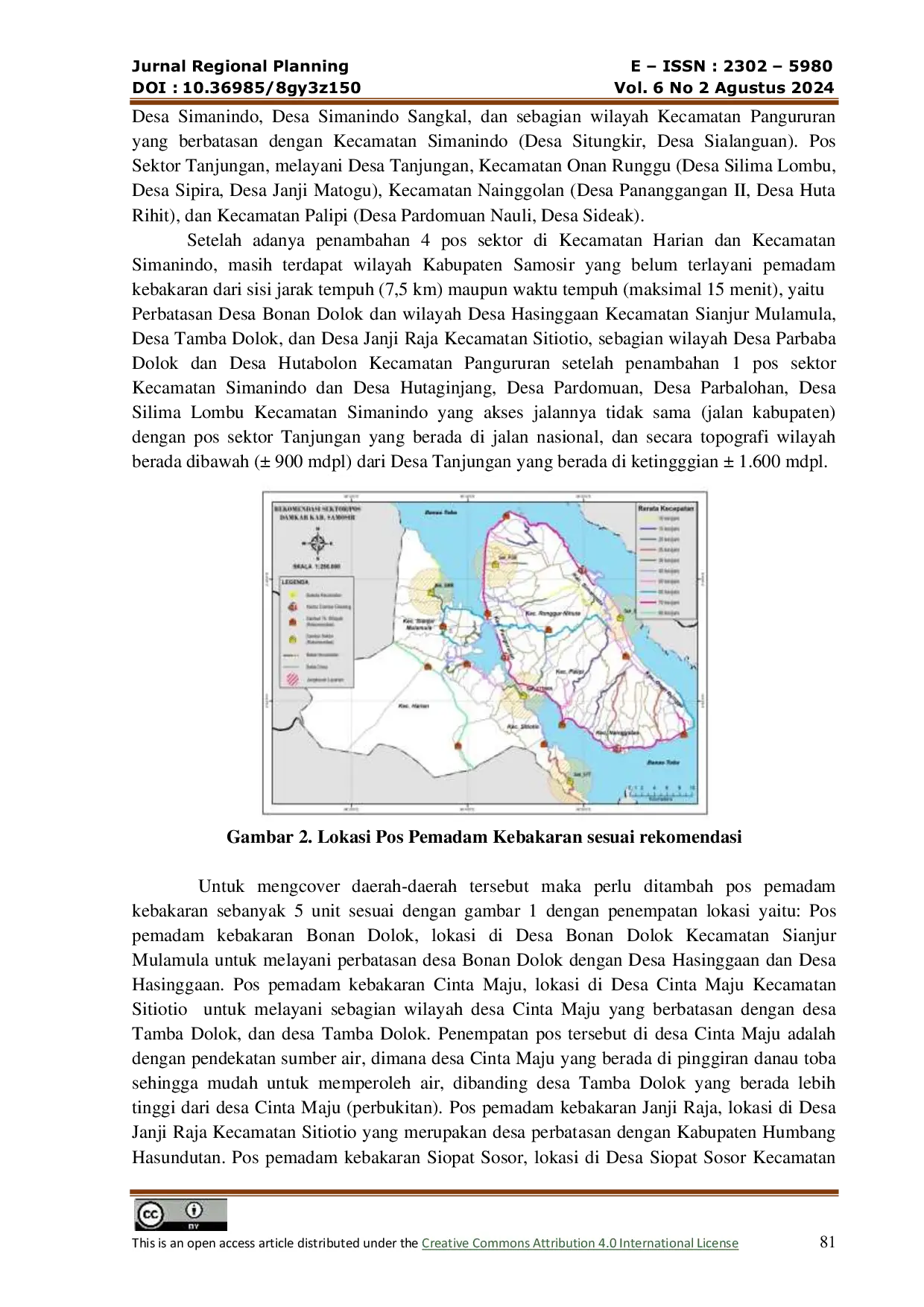JURIS Analisis Kebutuhan Sarana Dan Prasarana Pemadam Kebakaran Di Kabupaten Samosir