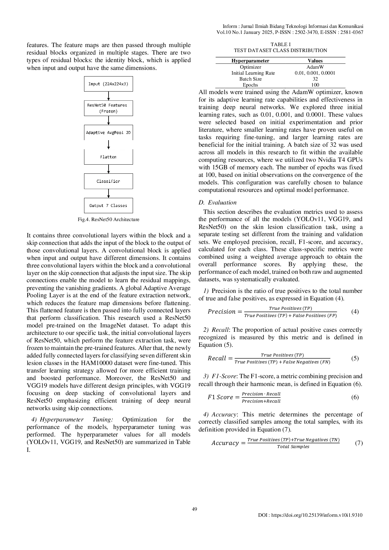 JURIS Skin Lesion Classification Using YOLOv11 on the HAM10000 Dataset