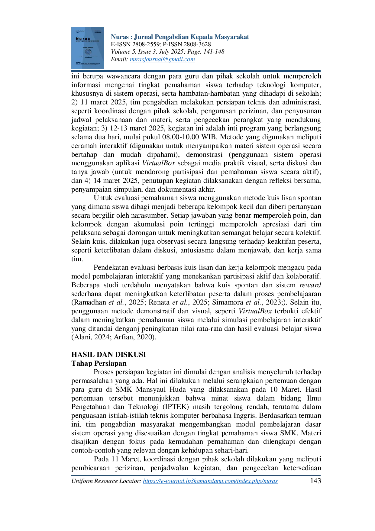 JURIS Pemahaman dan Manfaat dari Sistem Operasi dalam Meningkatkan Kinerja Komputer Studi Kasus di SMK Mansyaul Huda Tegaldlimo Banyuwangi