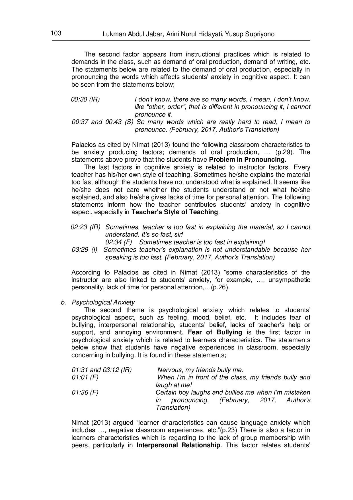 JURIS Exploring Junior High School Students Foreign Language Classroom Anxiety