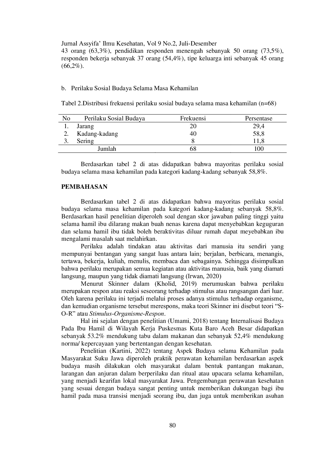 JURIS Studi Deskriptif Perilaku Sosial Budaya Selama Masa Kehamilan Di Aceh