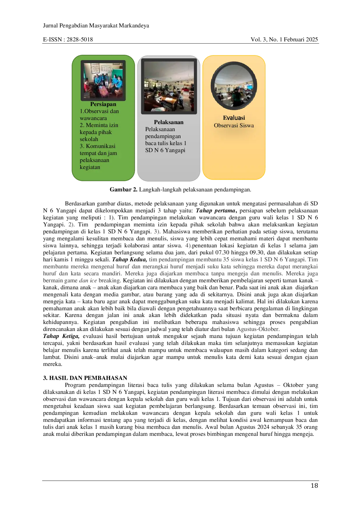 JURIS Pendampingan Literasi Baca Tulis Berbantuan Kartu Permainan Bahasa Dalam Penguatan Literasi Dasar Di SD N 6 Yangapi