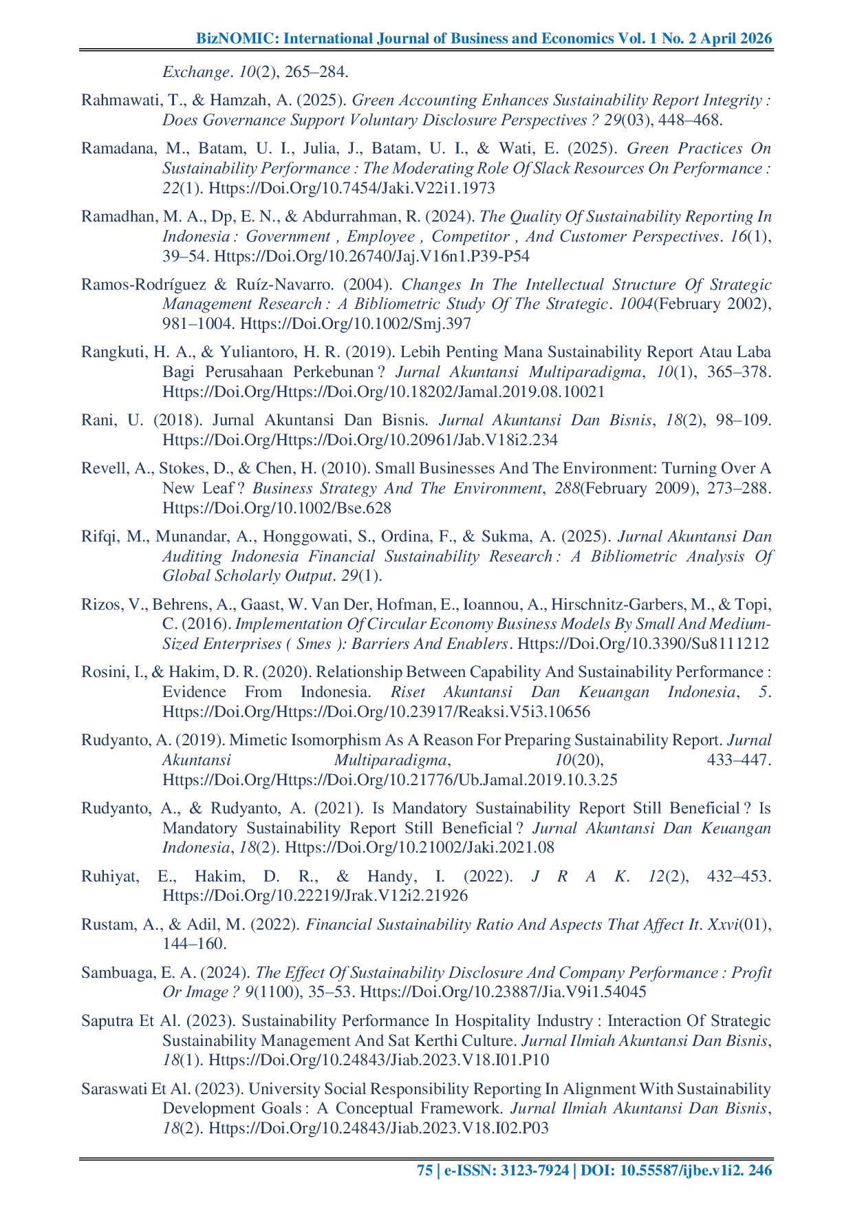 JURIS Bibliometrics of Research on Sustainability of MSMEs in Indonesia