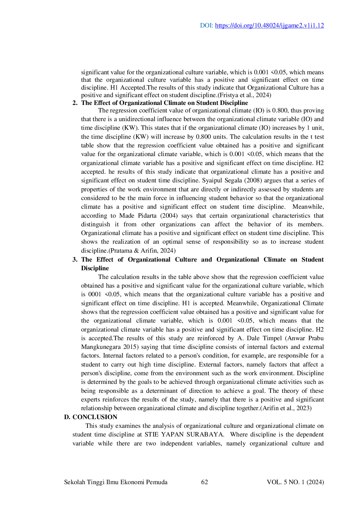JURIS The Influence of Self Confidence and Activeness in Student Organizations on Public Speaking Skills