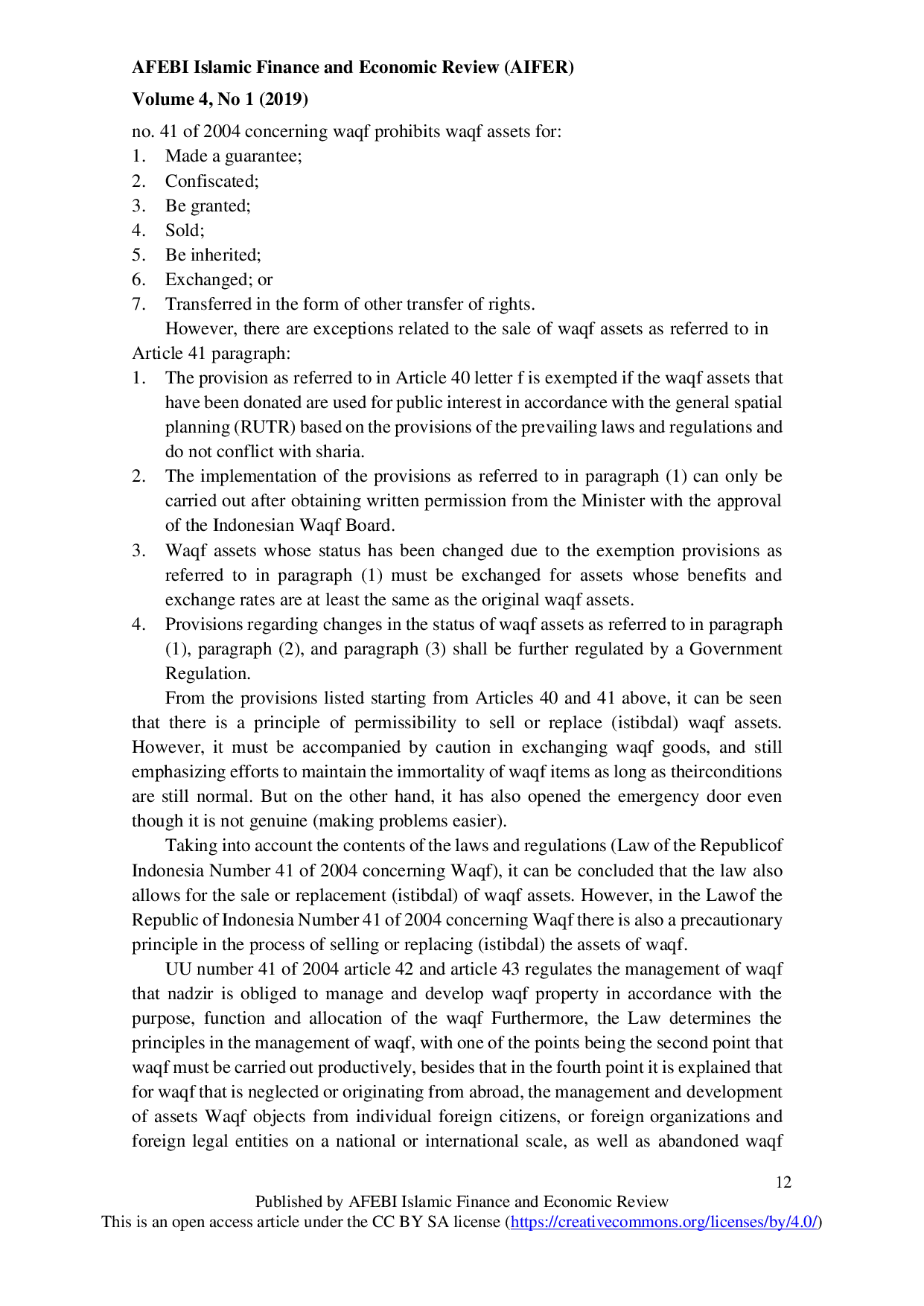 JURIS Istibdal Waqf Relevance on Development of Waqf in Indonesia