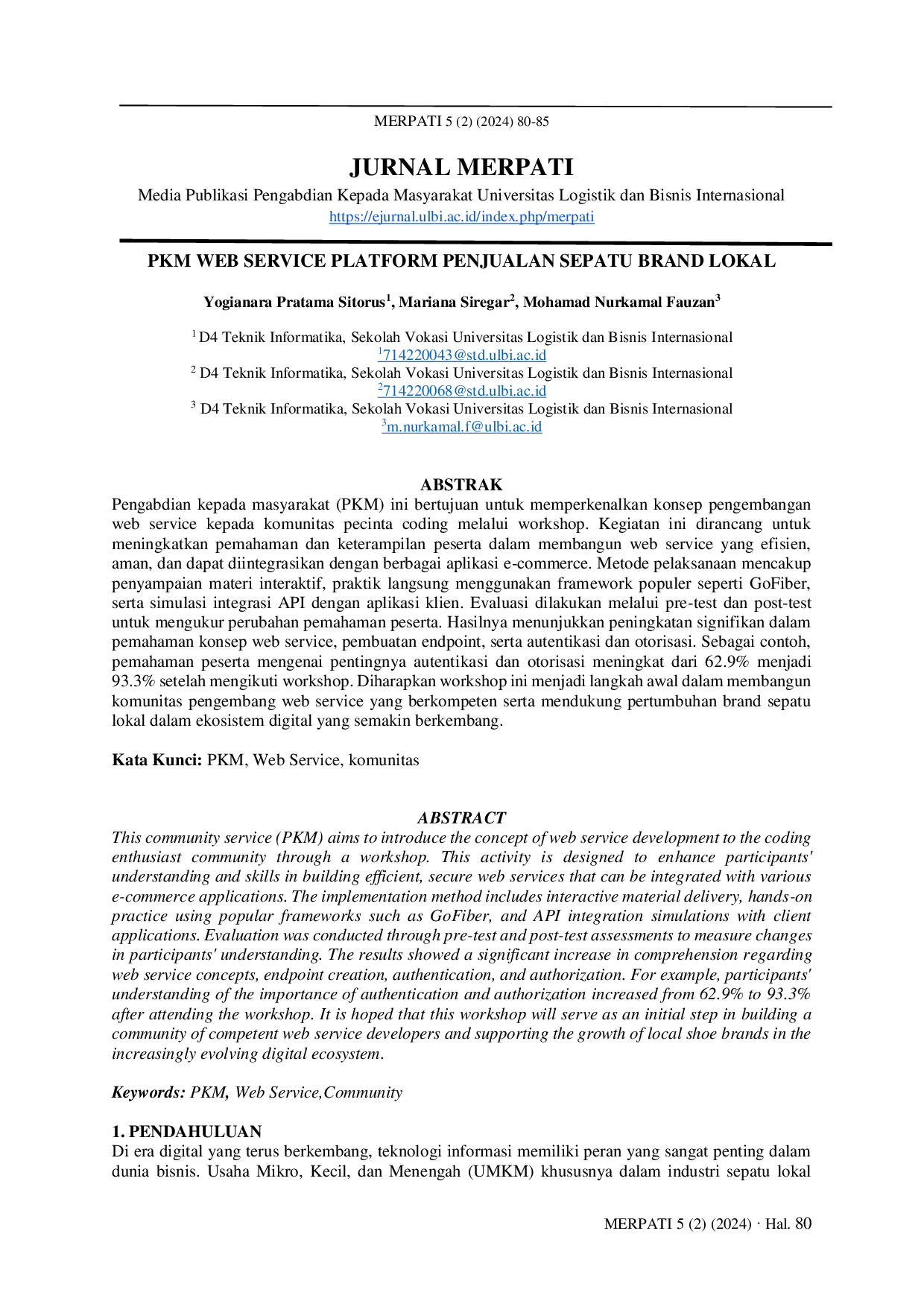 JURIS Pkm Web Service Platform Penjualan Sepatu Brand Lokal