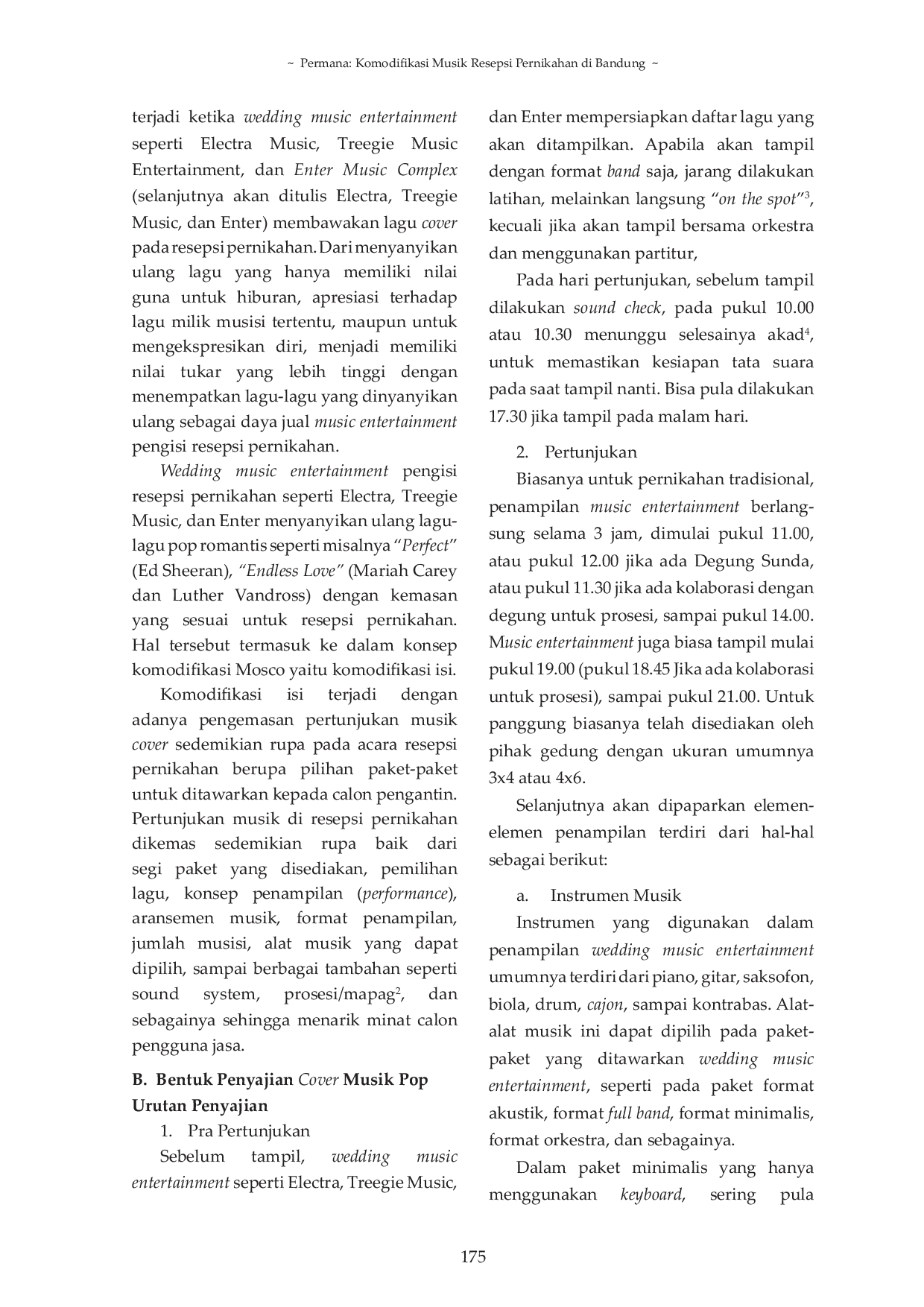 JURIS Komodifikasi Musik Resepsi Pernikahan di Bandung