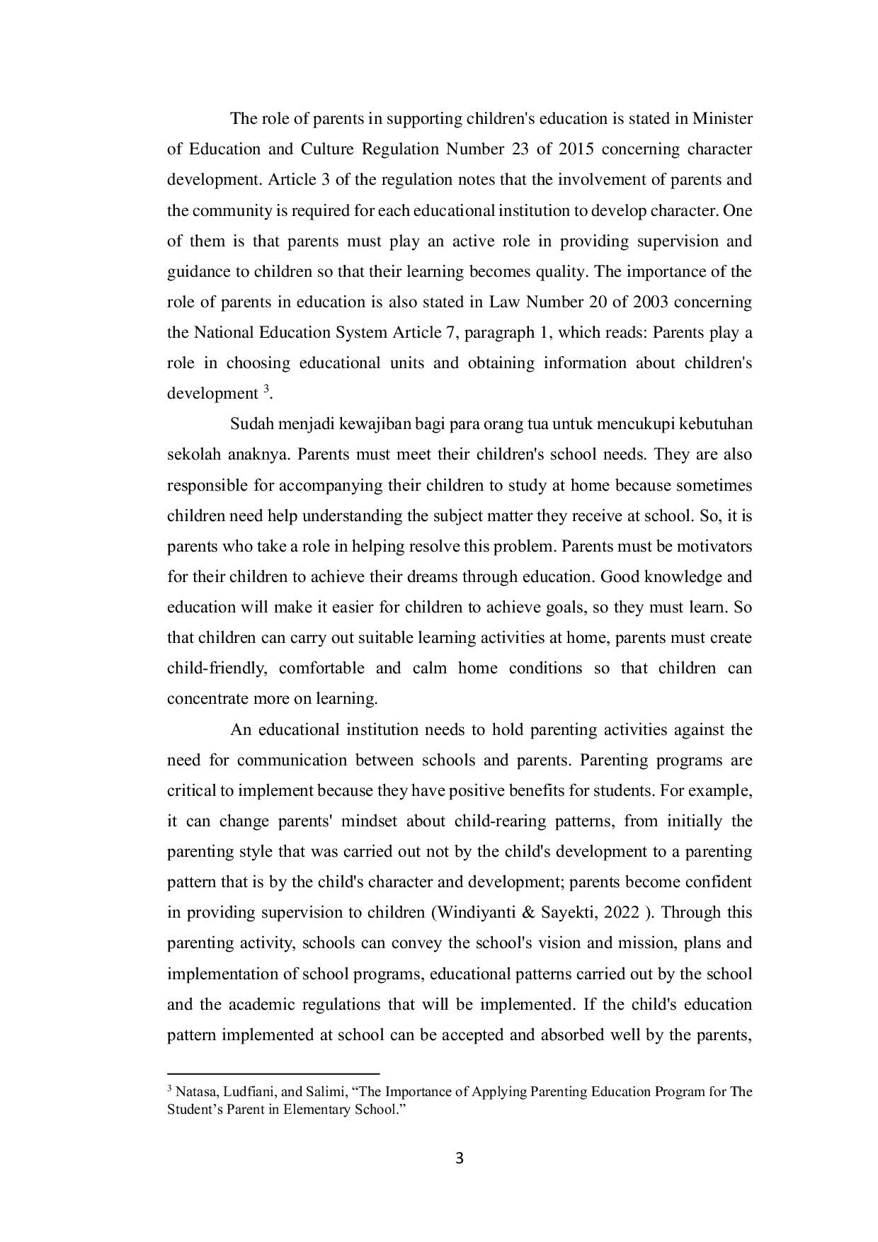 JURIS Management of Parenting Activities as an Effort To Improve Early Children s Development