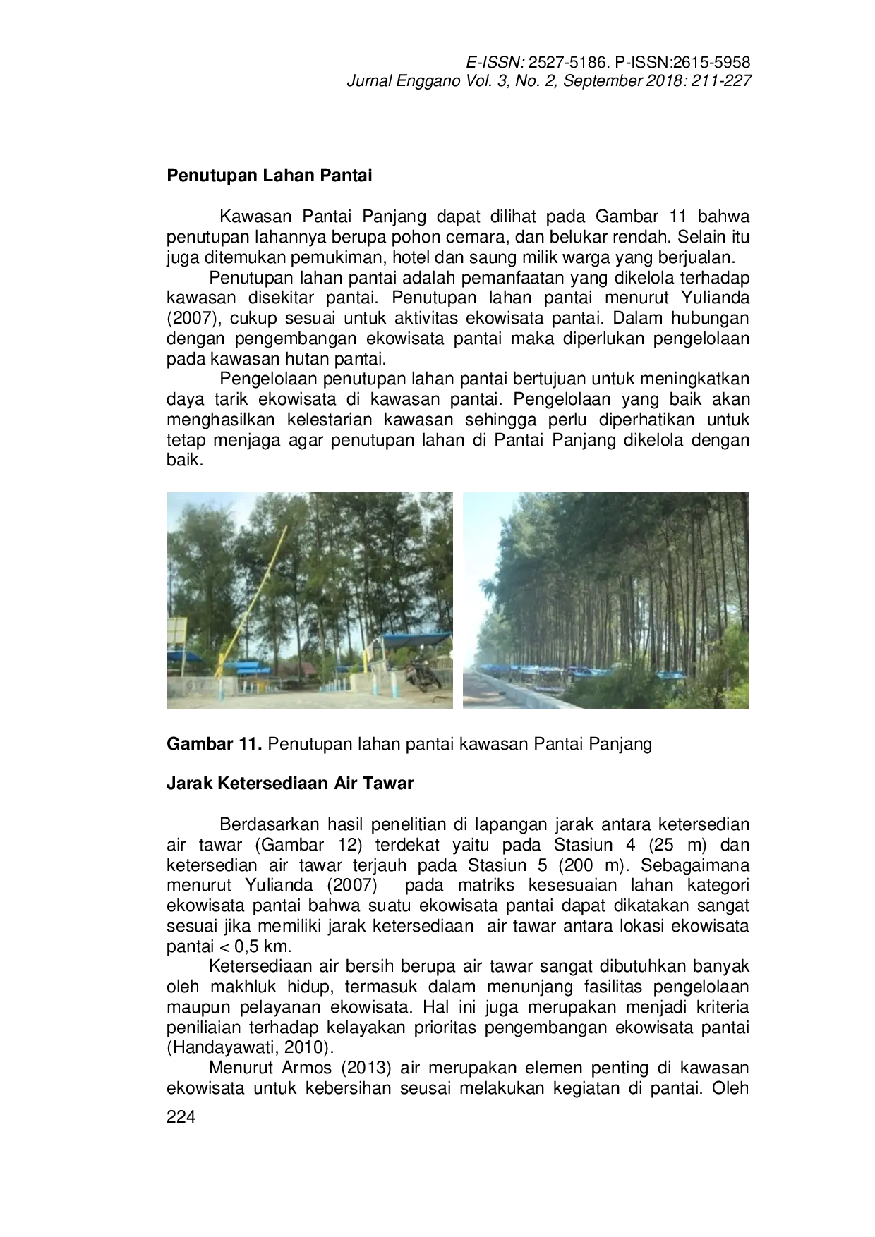 JURIS Analisis Parameter Oseanografi Dan Lingkungan Ekowisata Pantai Di Pantai Panjang Kota Bengkulu