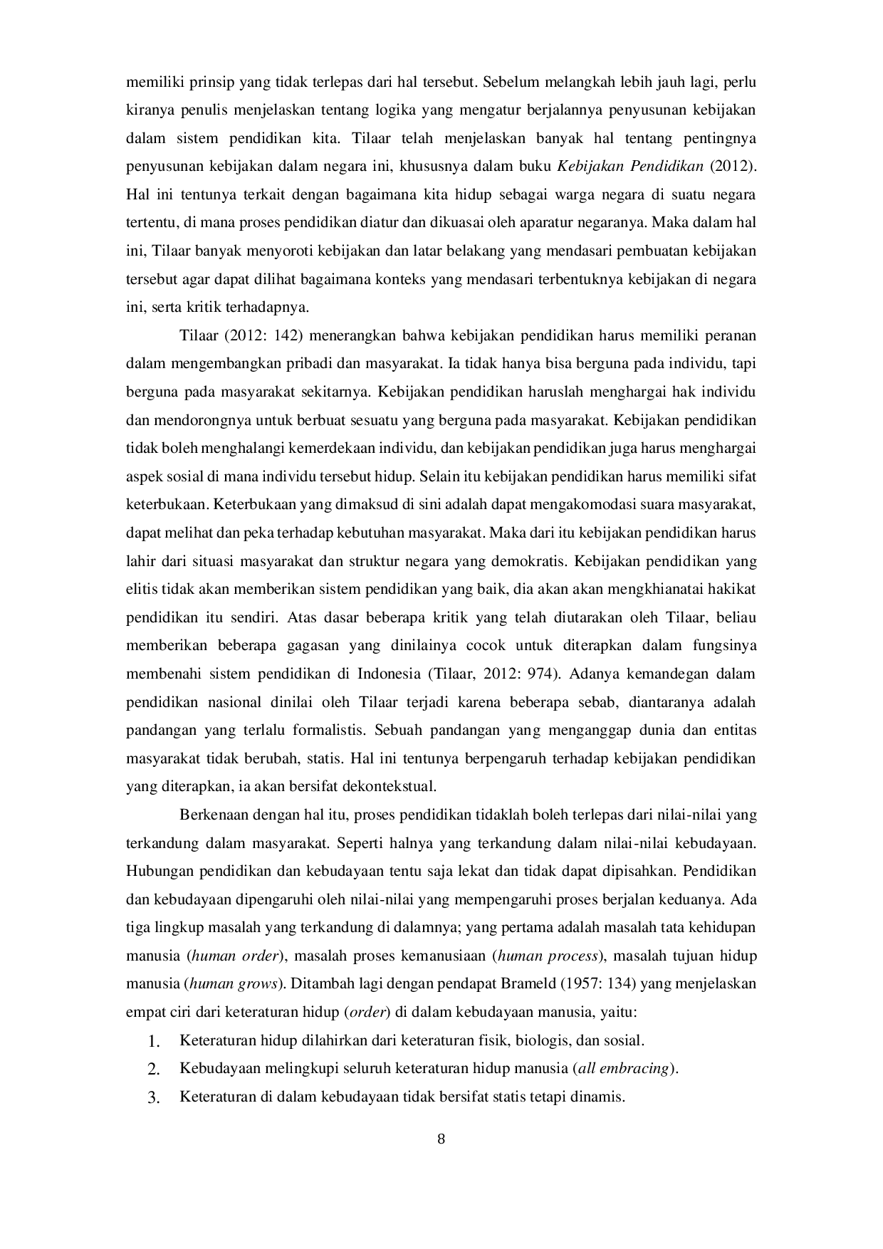 JURIS Hakikat Pendidikan H A R Tilaar dalam Perspektif Filsafat Pendidikan Progresivisme