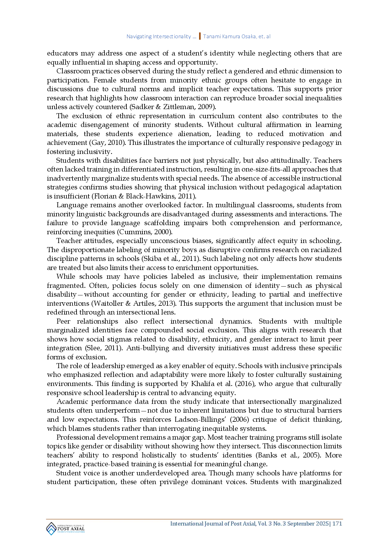 juris Navigating Intersectionality Gender Disability and Ethnic Equity in Secondary Education