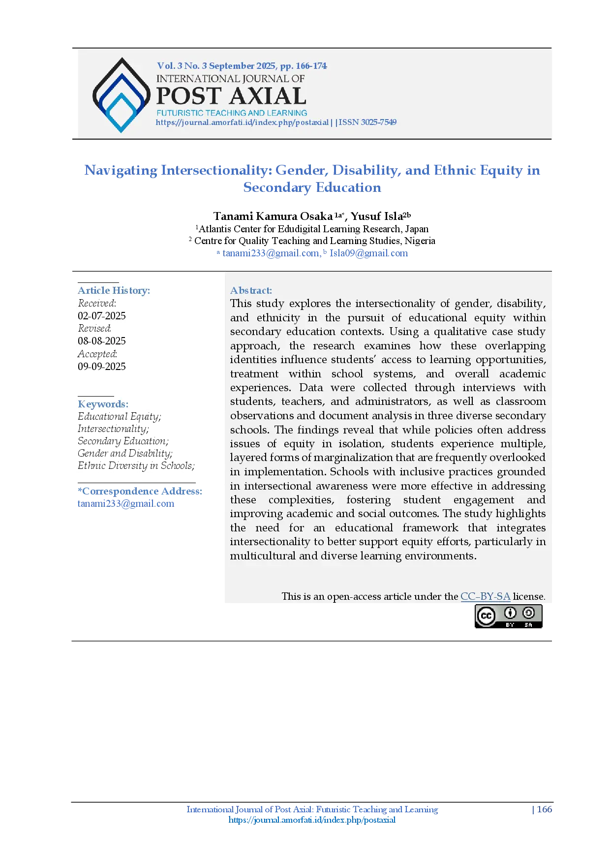 juris Navigating Intersectionality Gender Disability and Ethnic Equity in Secondary Education