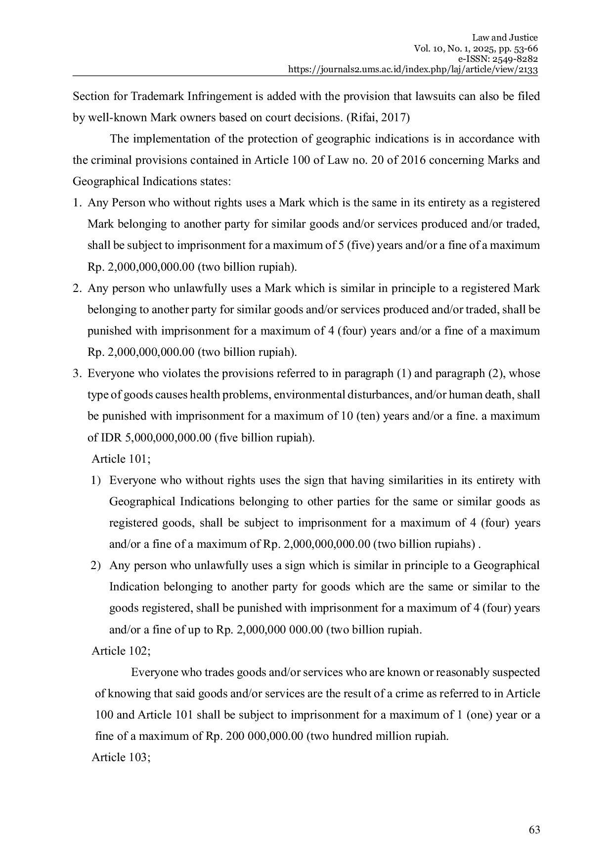 JURIS Legal Protection of Local Product of Tambora Coffee as A Product of Geographical Indications in West Nusa Tenggara Province