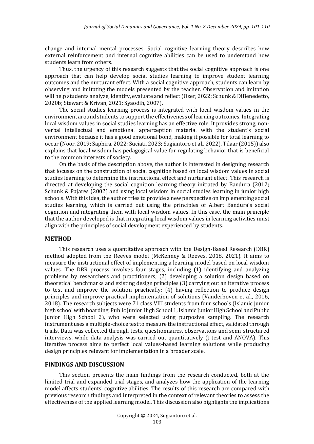 JURIS Application of a Learning Model Based on Local Wisdom to Improve Students Cognitive Abilities in Social Sciences Learning