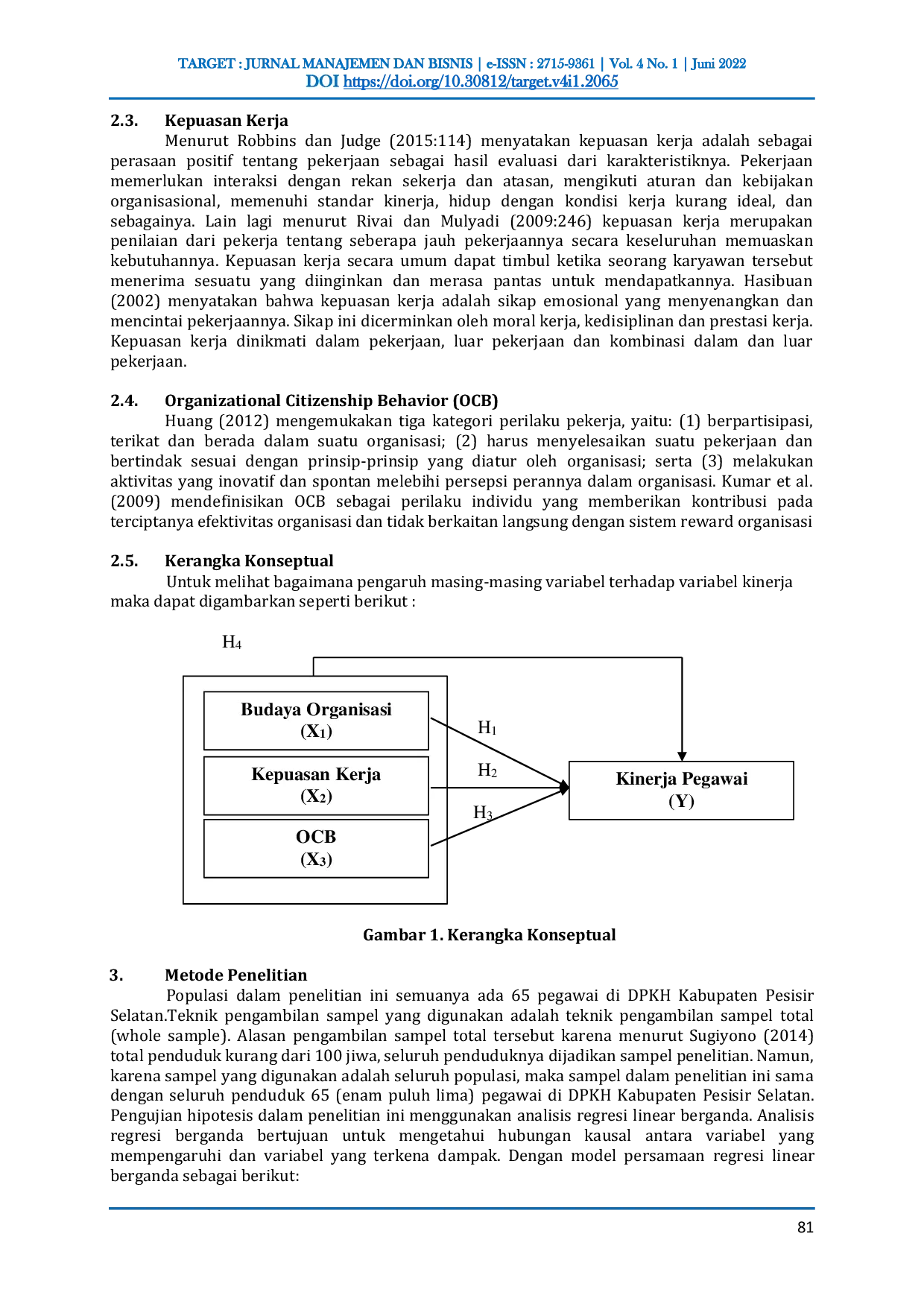 JURIS Faktor Faktor yang Mempengaruhi Kinerja Pegawai Pelayanan Hewan dan Peternakan Kabupaten Pesisir Selatan