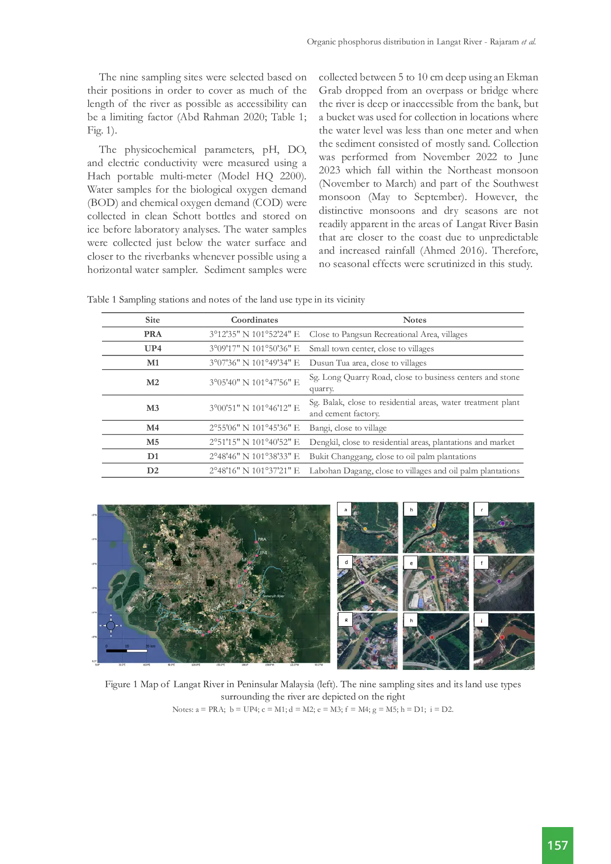 JURIS Assessment of Organic Phosphorus Distribution in the Sediment and Waters of Langat River Malaysia
