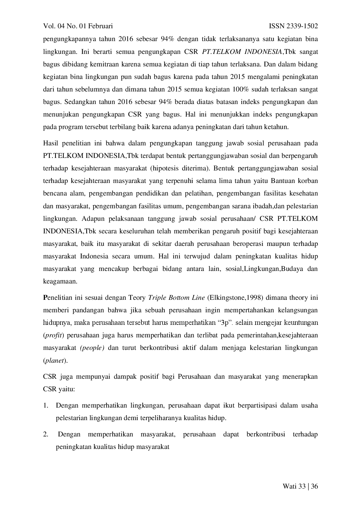 juris ANALISIS BENTUK PERTANGGUNGJAWAB SOSIAL PADA PT TELKOM INDONESIA Tbk TERHADAP KESEJAHTERAAN MASYARAKAT