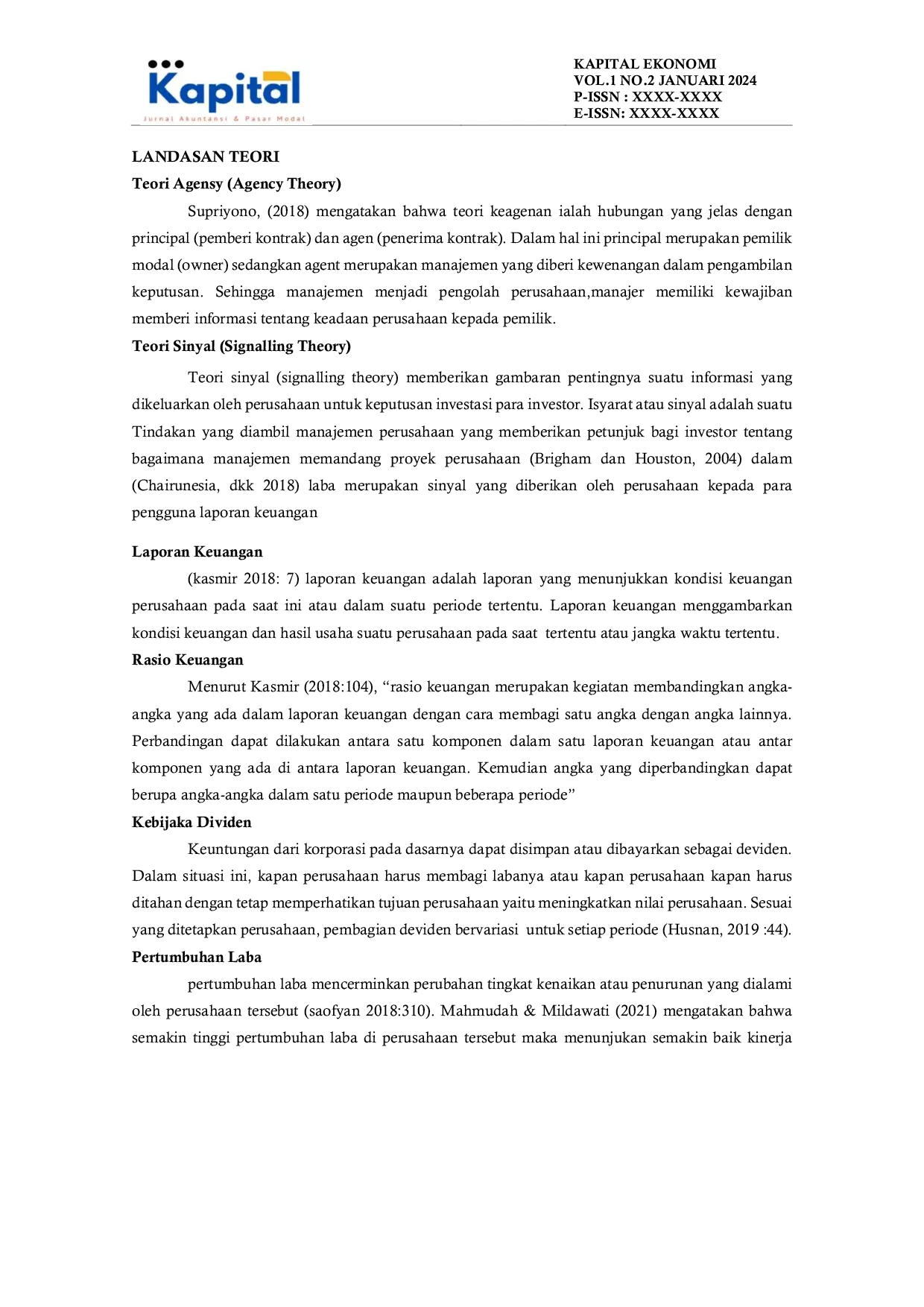 JURIS Pengaruh Rasio Keuangan Dan Kebijakan Dividen Terhadap Pertumbuhan Laba Pada Perusahaan Yang Terdaftar Di Bursa Efek Indonesia Bei Periode 2017 2021