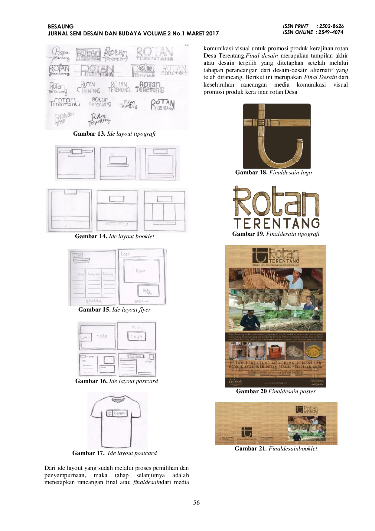 JURIS Rancangan Media Komunikasi Visual Promosi Produk Kerajinan Rotan Desa Terentang