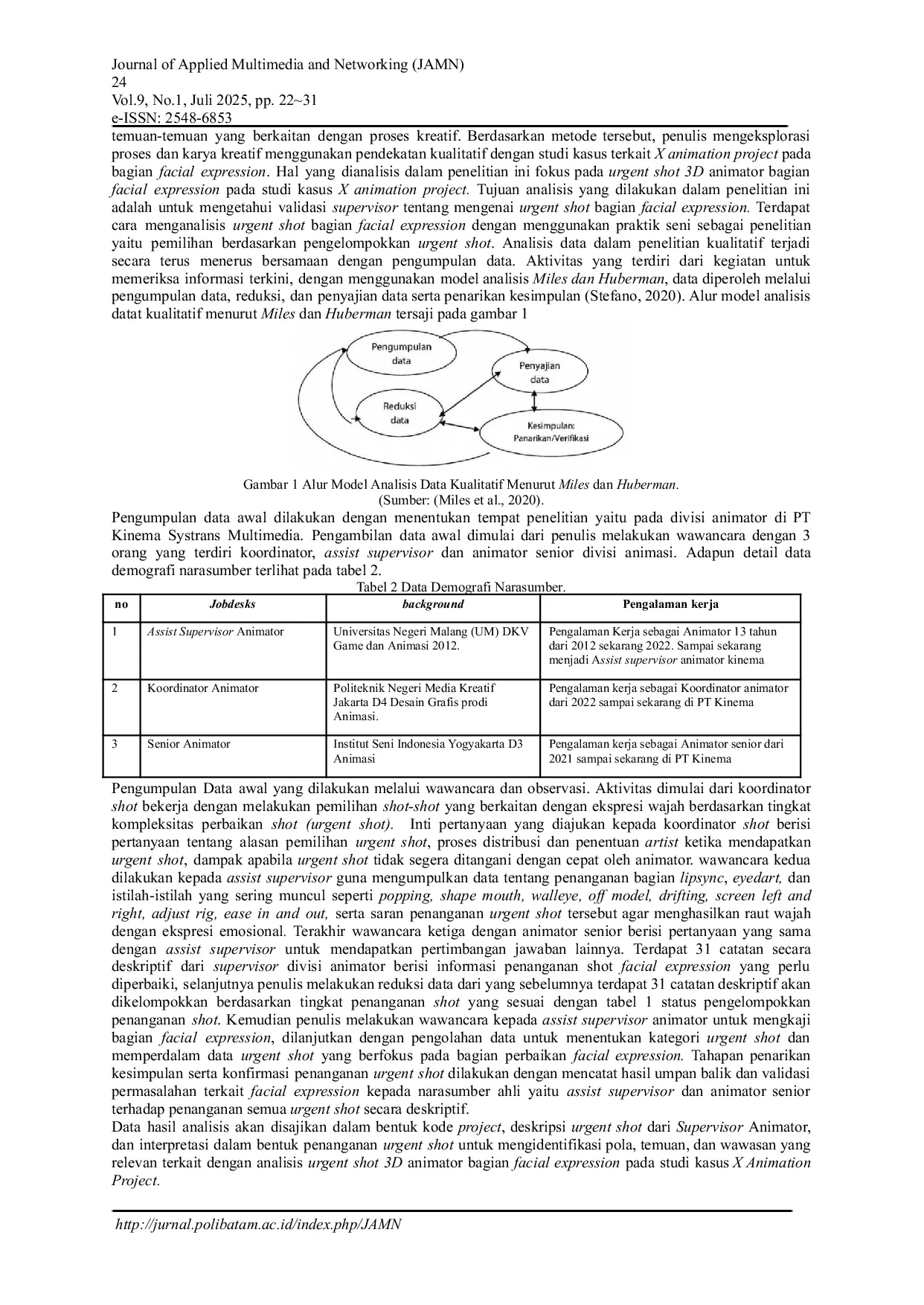 JURIS Analisis Teknik Facial Expression oleh Animator 3D Studi Kasus Proyek Animasi X