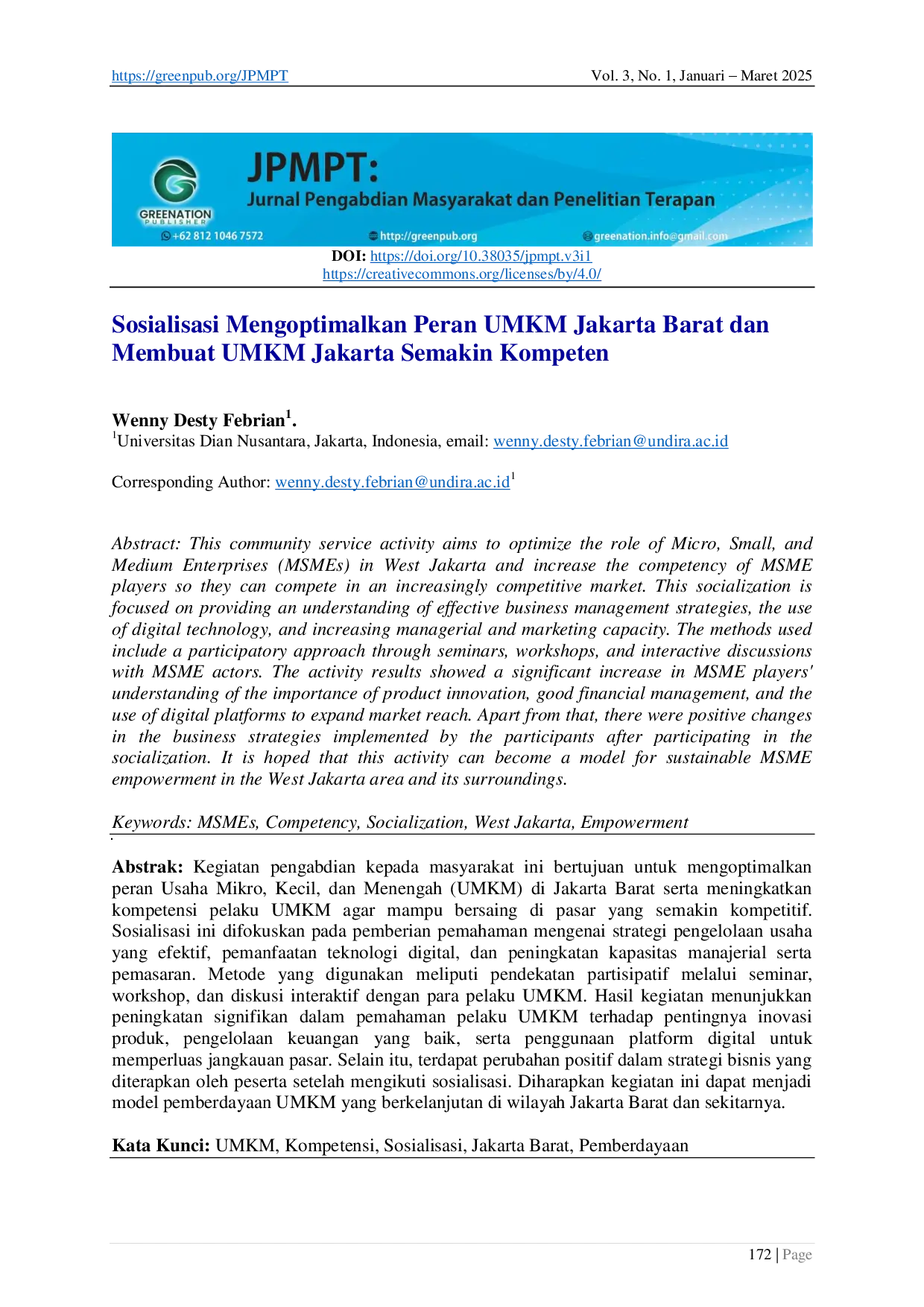 juris Sosialisasi Mengoptimalkan Peran UMKM Jakarta Barat dan Membuat UMKM Jakarta Semakin Kompeten