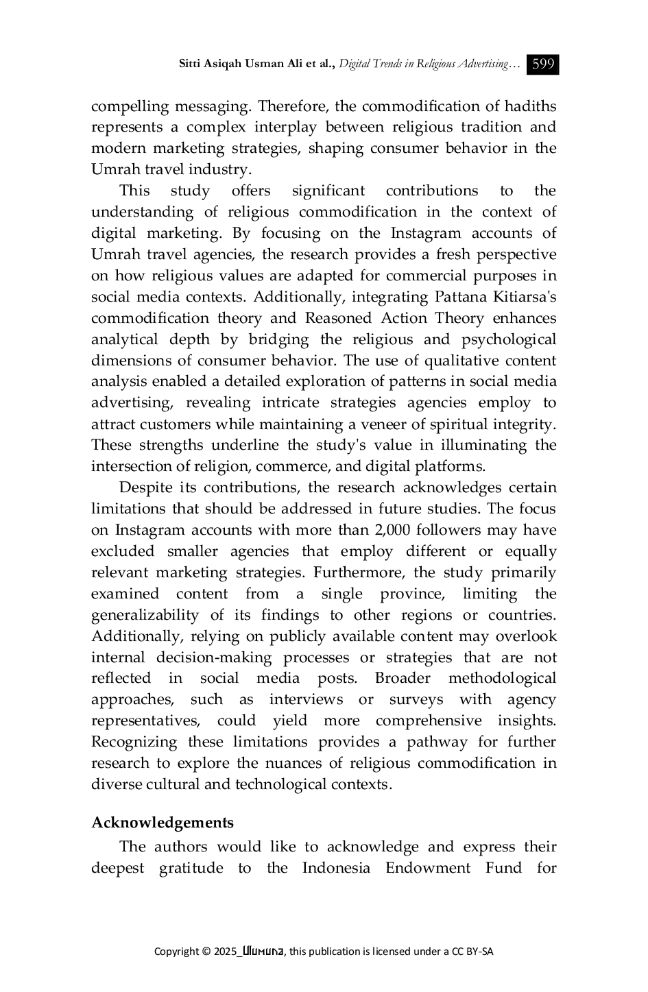 JURIS Digital Trends in Religious Advertising Commodification of Umrah Hadiths on Instagram in the Context of Hajj and Umrah Marketing