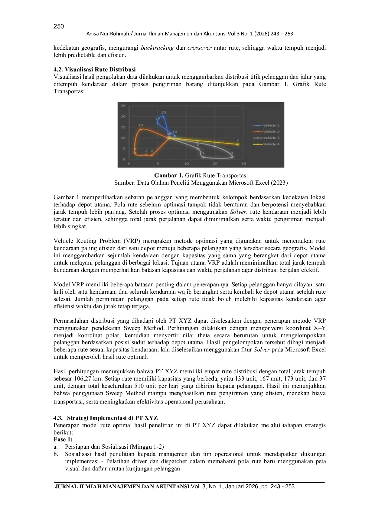 JURIS Analisis Optimasi Rute Distribusi Barang Menggunakan Vehicle Routing Problem VRP Model Sweep Method Pada Pt Xyz