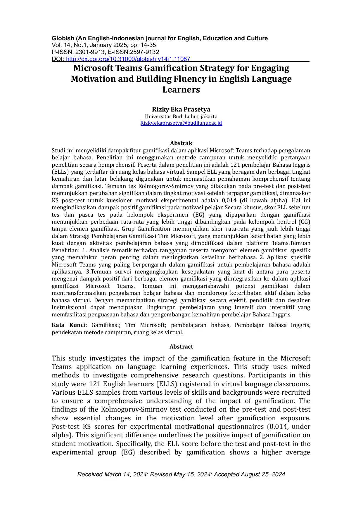 JURIS Microsoft Teams Gamification Strategy for Engaging Motivation and Building Fluency in English Language Learners