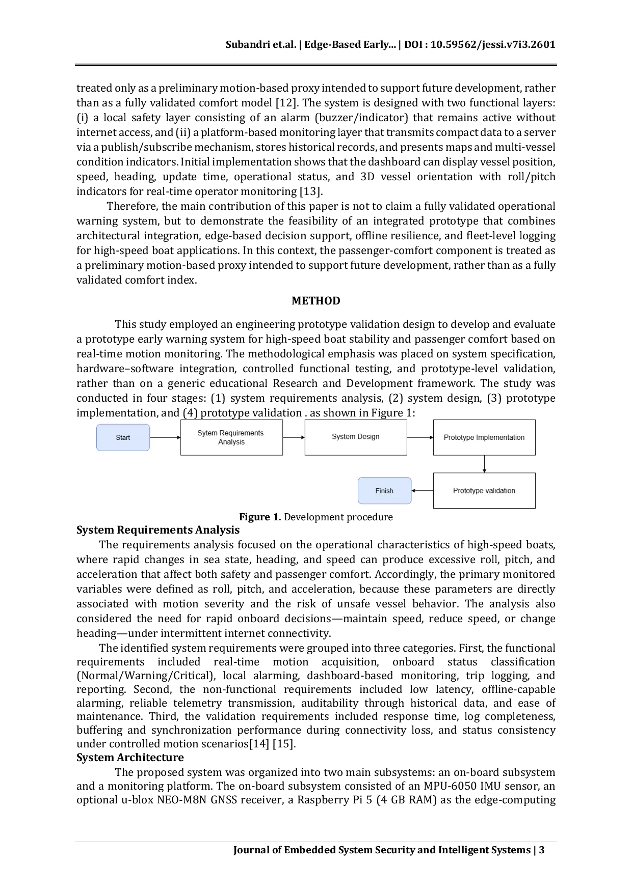 JURIS Edge Based Early Warning for High Speed Boat Stability Monitoring