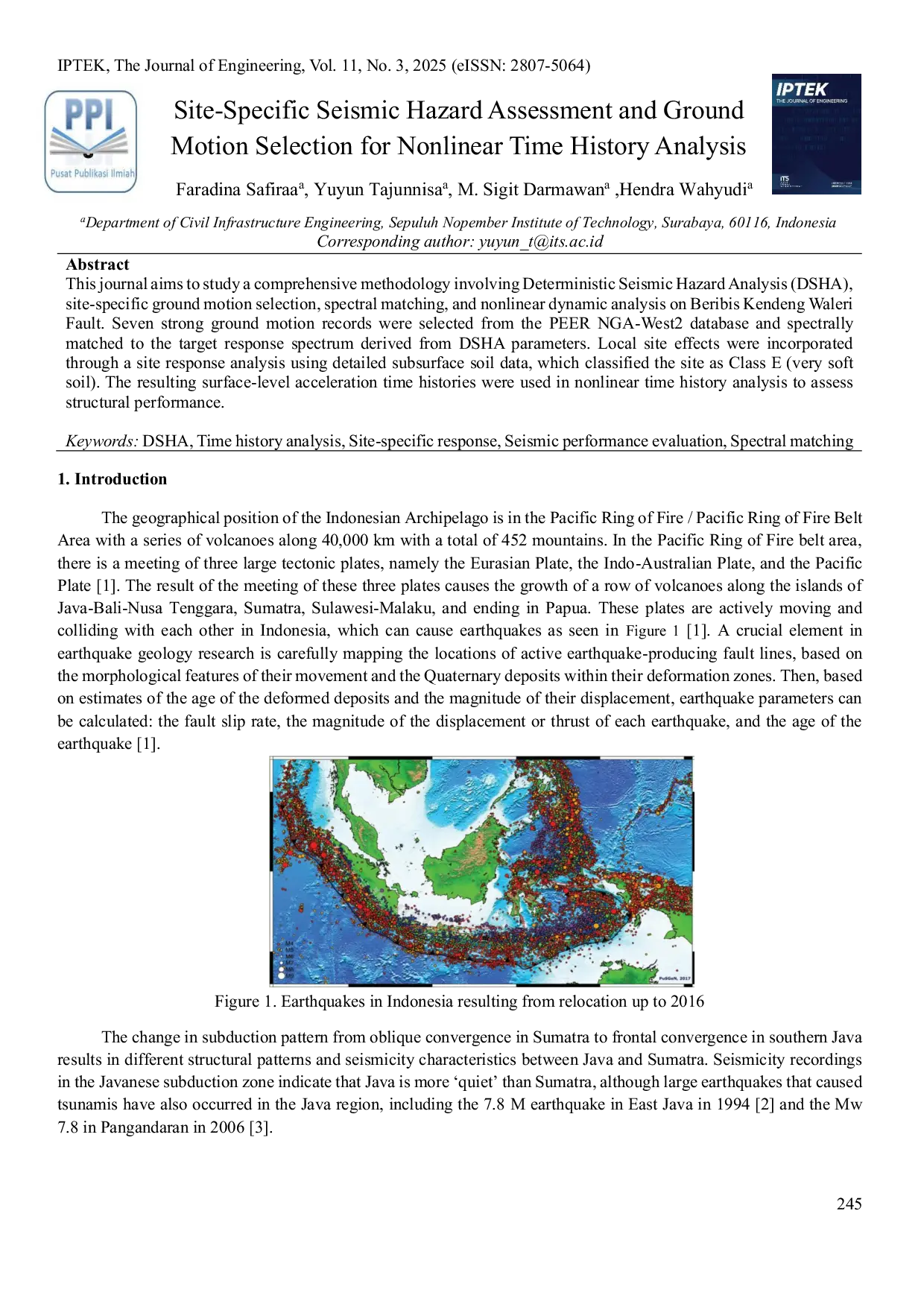 JURIS Site Specific Seismic Hazard Assessment and Ground Motion Selection for Nonlinear Time History Analysis