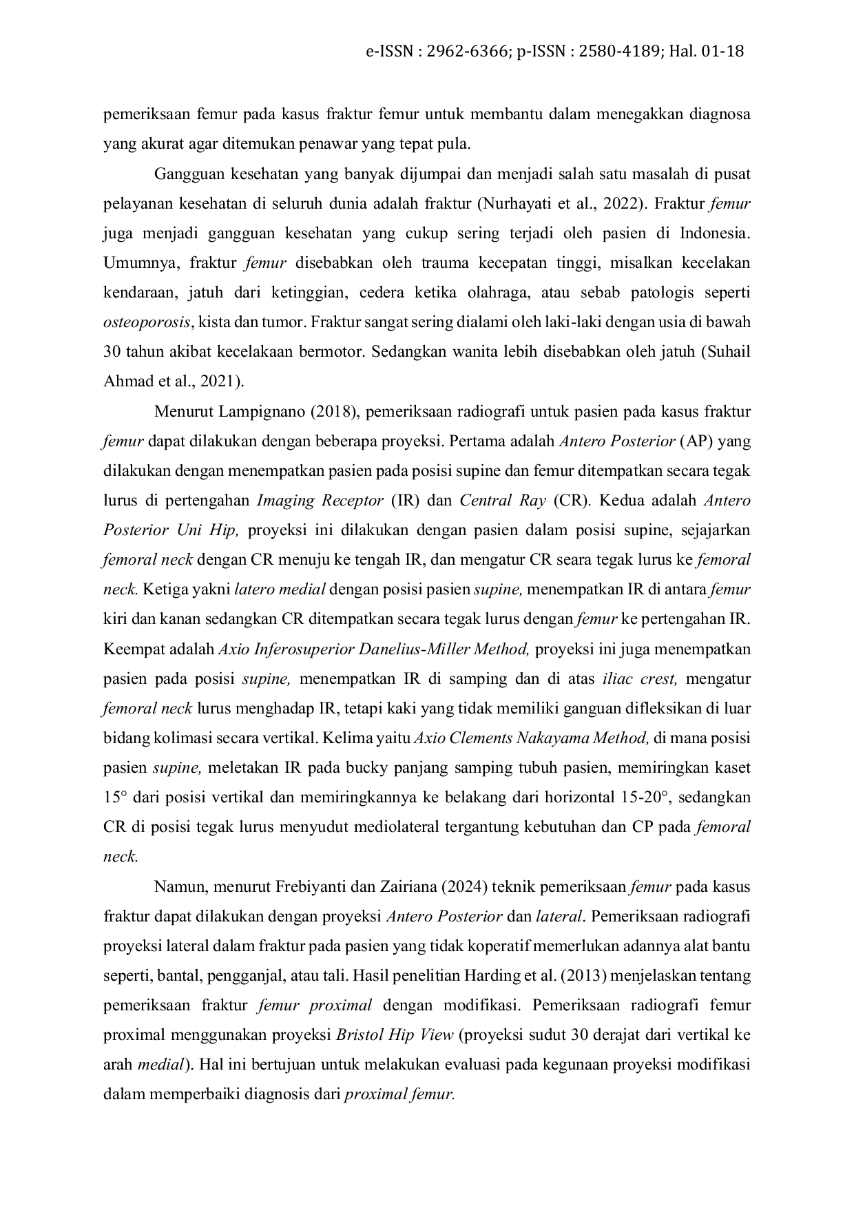 JURIS Teknik Pemeriksaan Radiografi Os Femur pada Kasus Fraktur Femur di Instalasi Radiologi RSUP Dr Sardjito