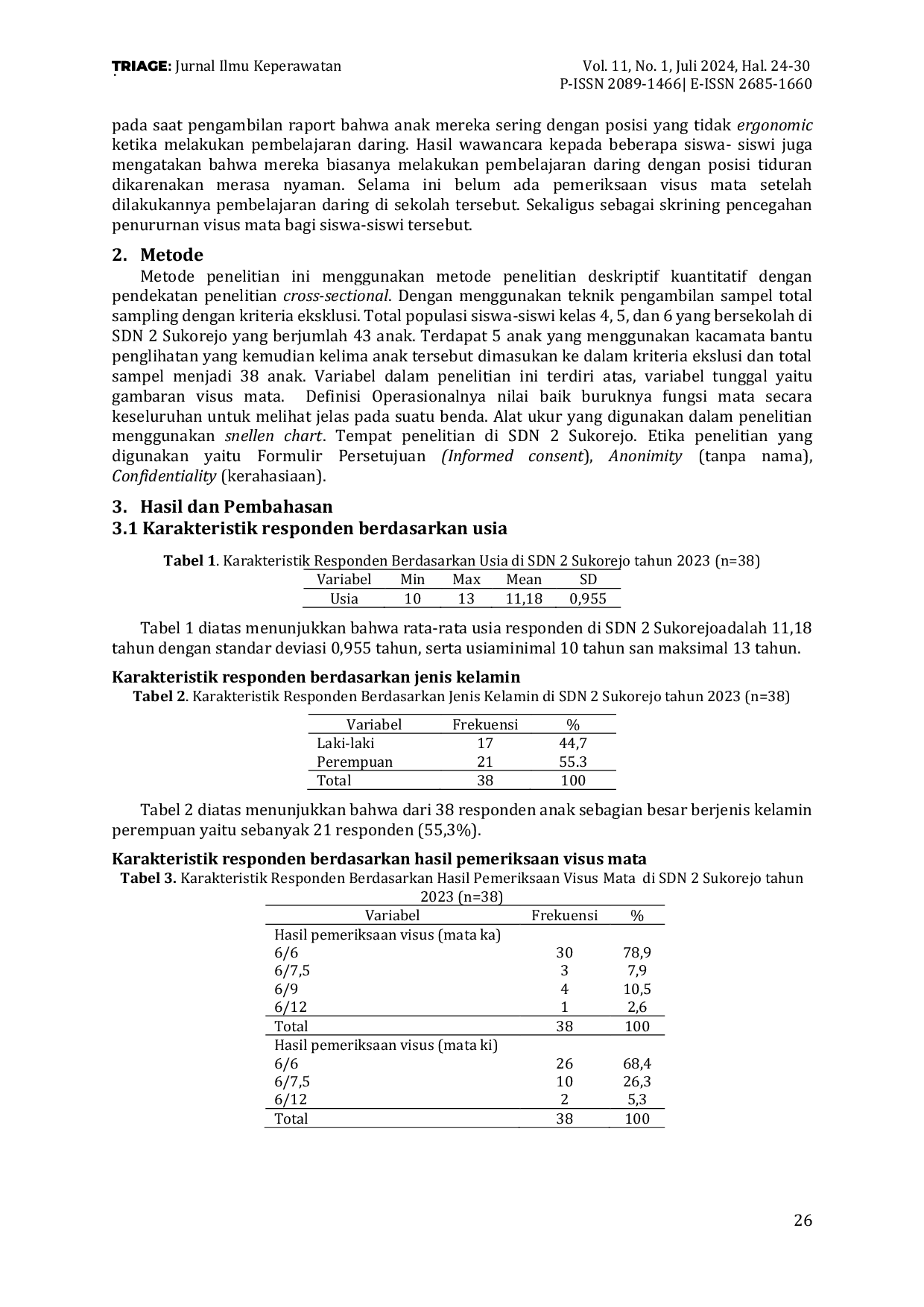 JURIS Gambaran Visus Mata Pasca Pembelajaran Daring pada Anak Sekolah