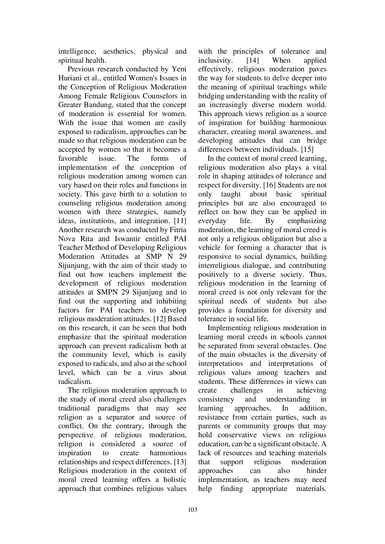 JURIS Religious Moderation Approach In Learning Moral Creed