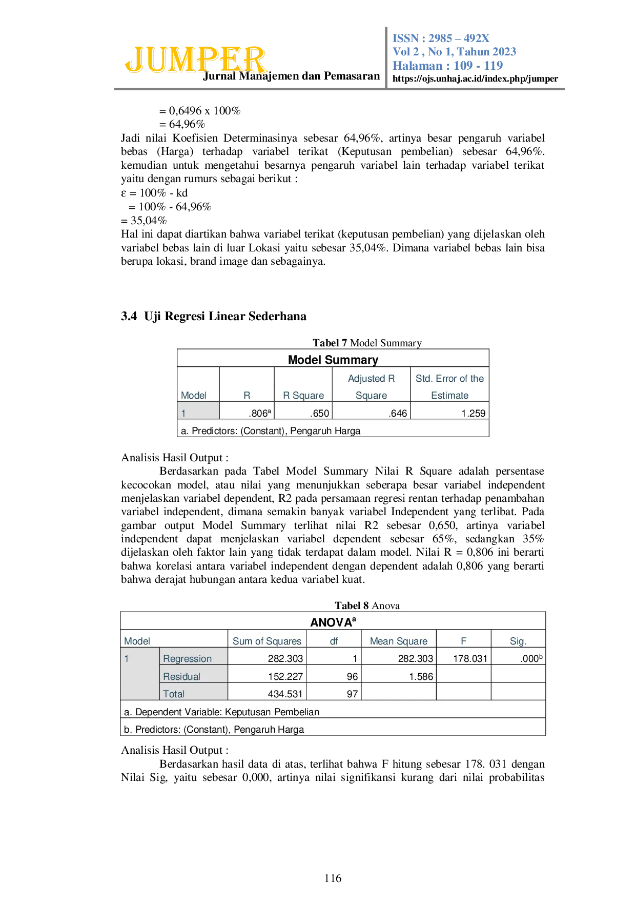 JURIS Pengaruh Harga Terhadap Keputusan Pembelian Pada Restoran Shukaku Di Kota Garut
