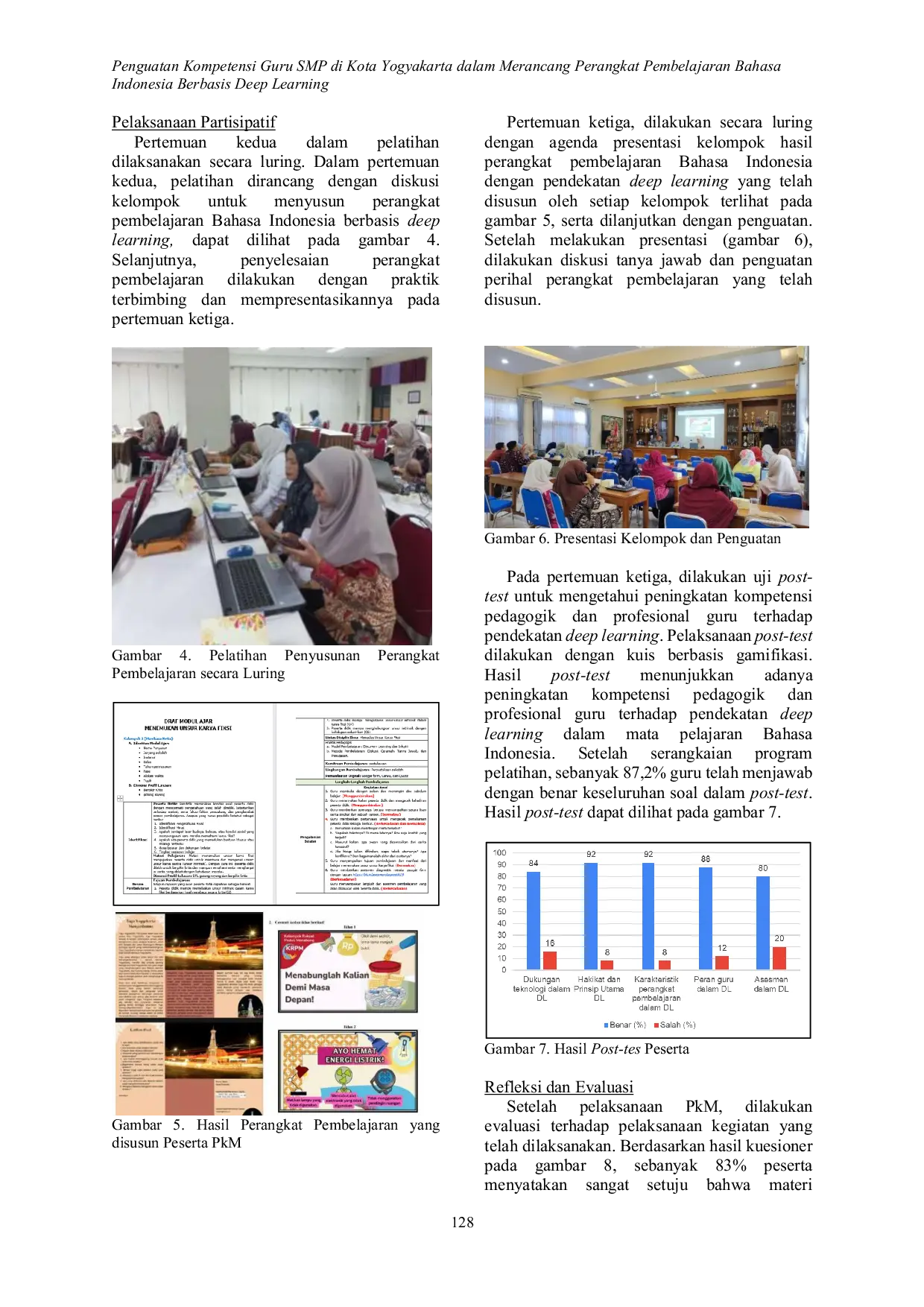 JURIS Penguatan Kompetensi Guru SMP di Kota Yogyakarta dalam Merancang Perangkat Pembelajaran Bahasa Indonesia Berbasis Deep Learning