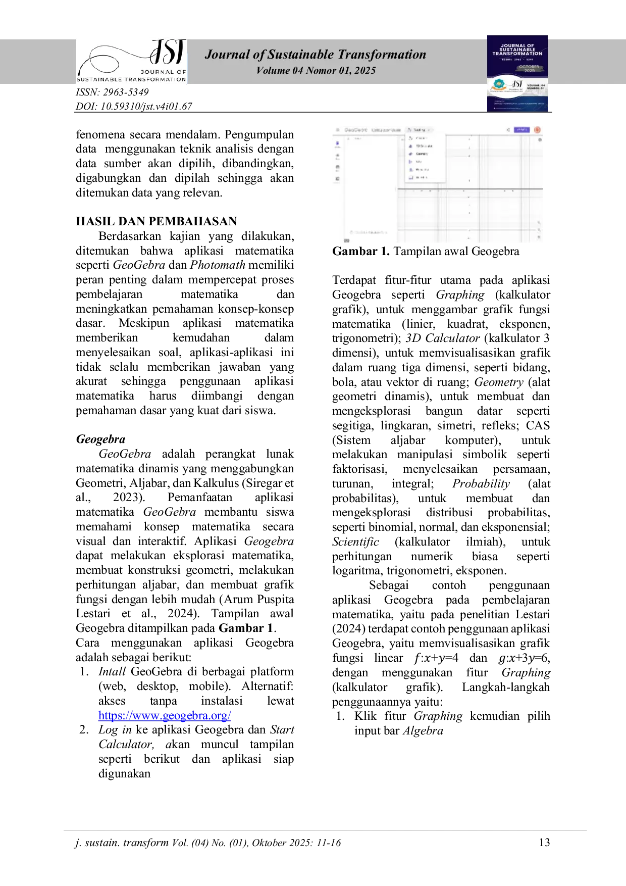 JURIS Penggunaan Aplikasi Dalam Menyelesaikan Masalah Matematika