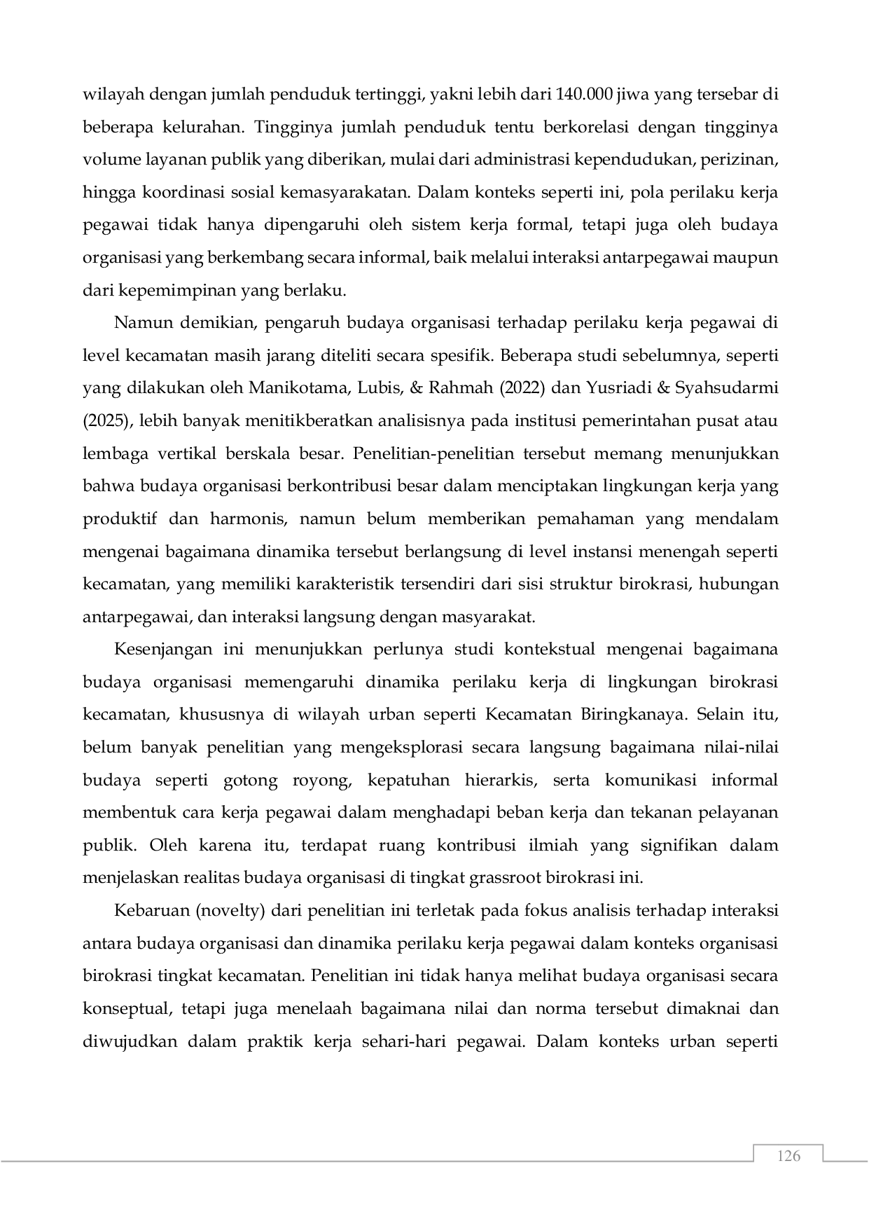 JURIS Din amika Pola Perilaku Kerja Dalam Budaya Organisasi Birokrasi Studi Kasus di Kantor Kecamatan Biringkanaya