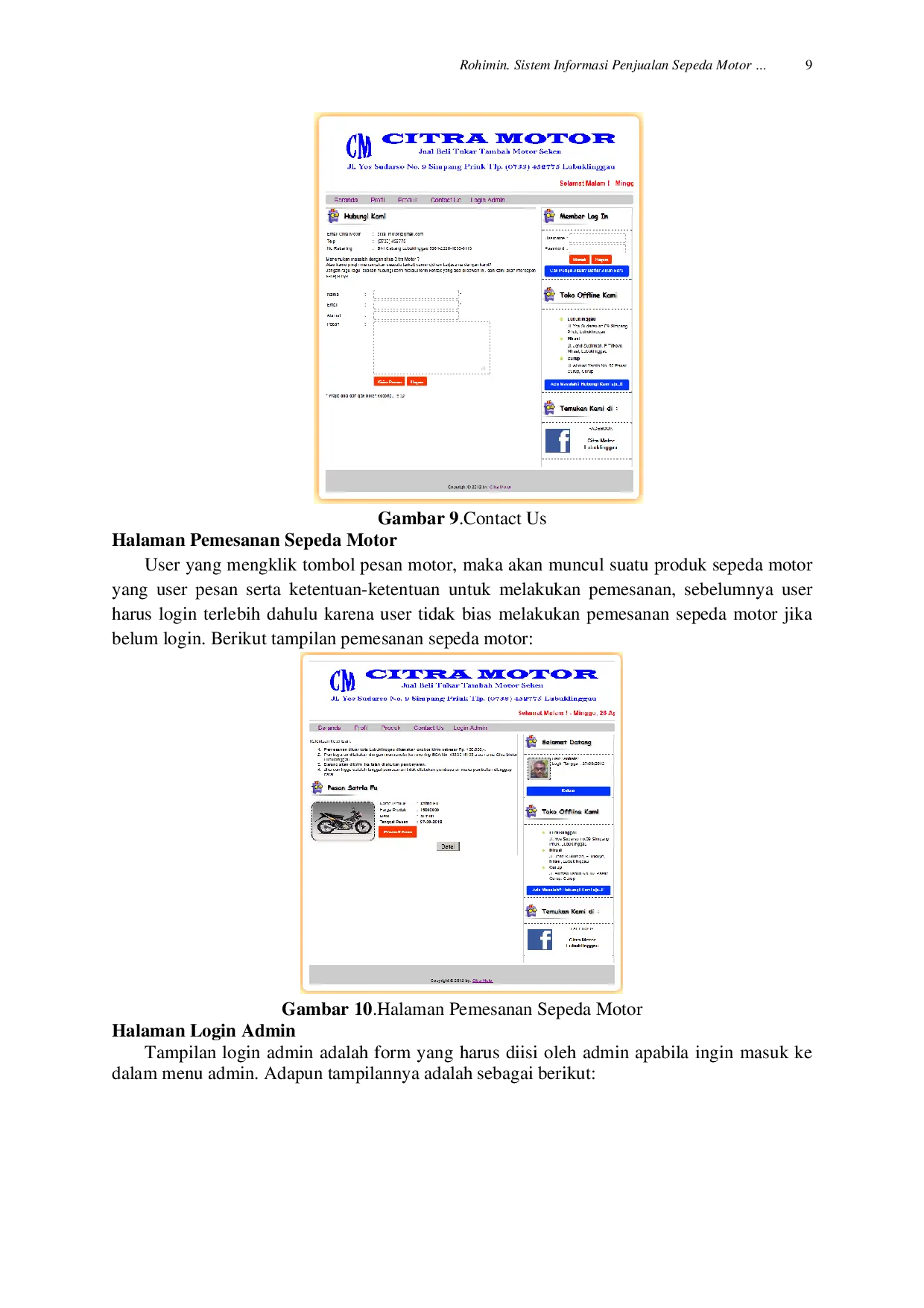 JURIS Sistem Informasi Penjualan Sepeda Motor Berbasis Web Pada Citra Motor Lubuklinggau