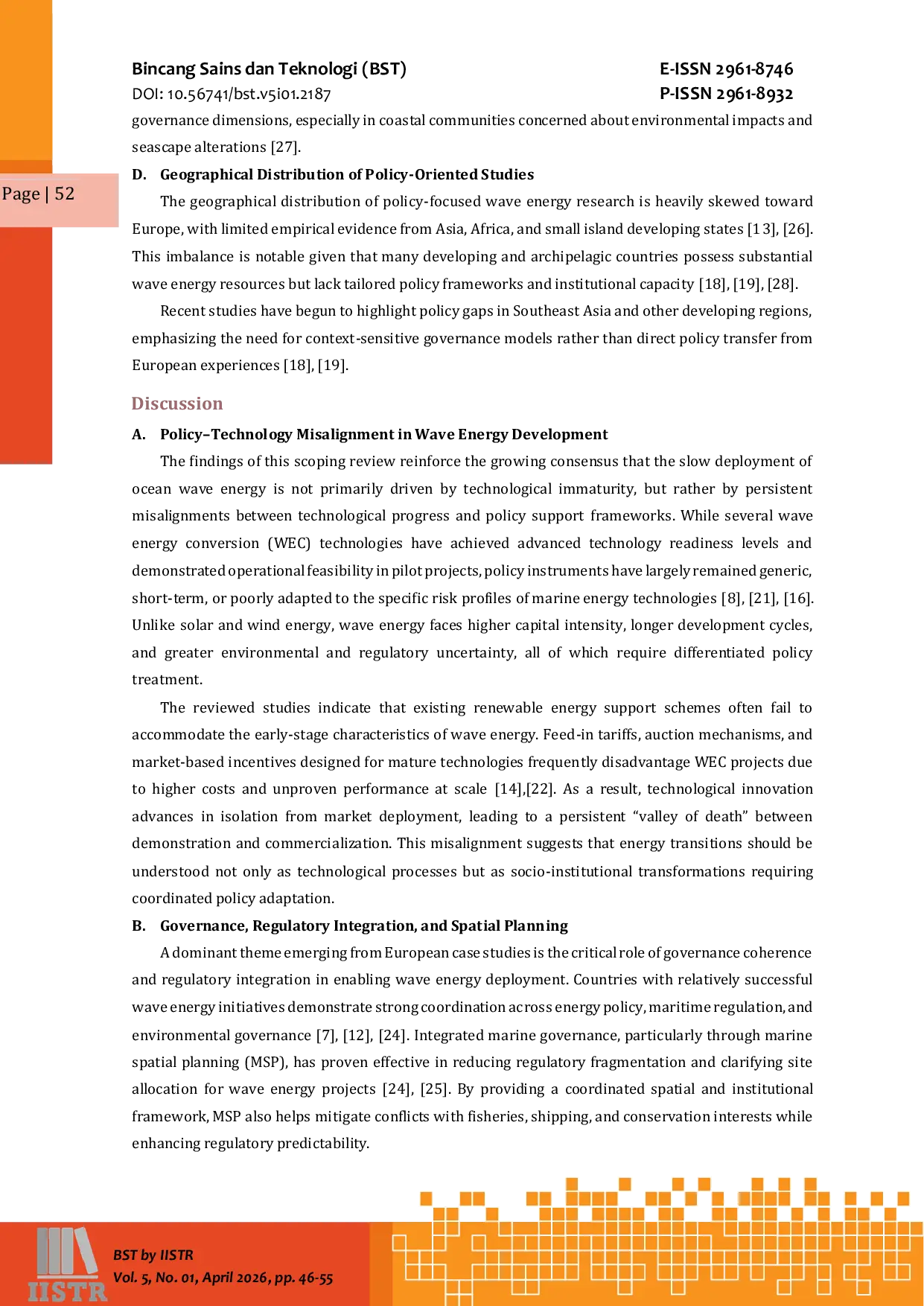 JURIS Ocean Wave Energy Conversion and Policy Frameworks A Scoping Review of Technological Readiness Regulatory Instruments and Deployment Challenges