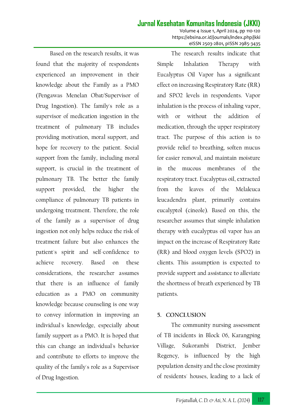 JURIS Nursing Care for Community Health Deficit in The Aggregate of Tuberculosis Patients with Health Behavior Promotion Interventions