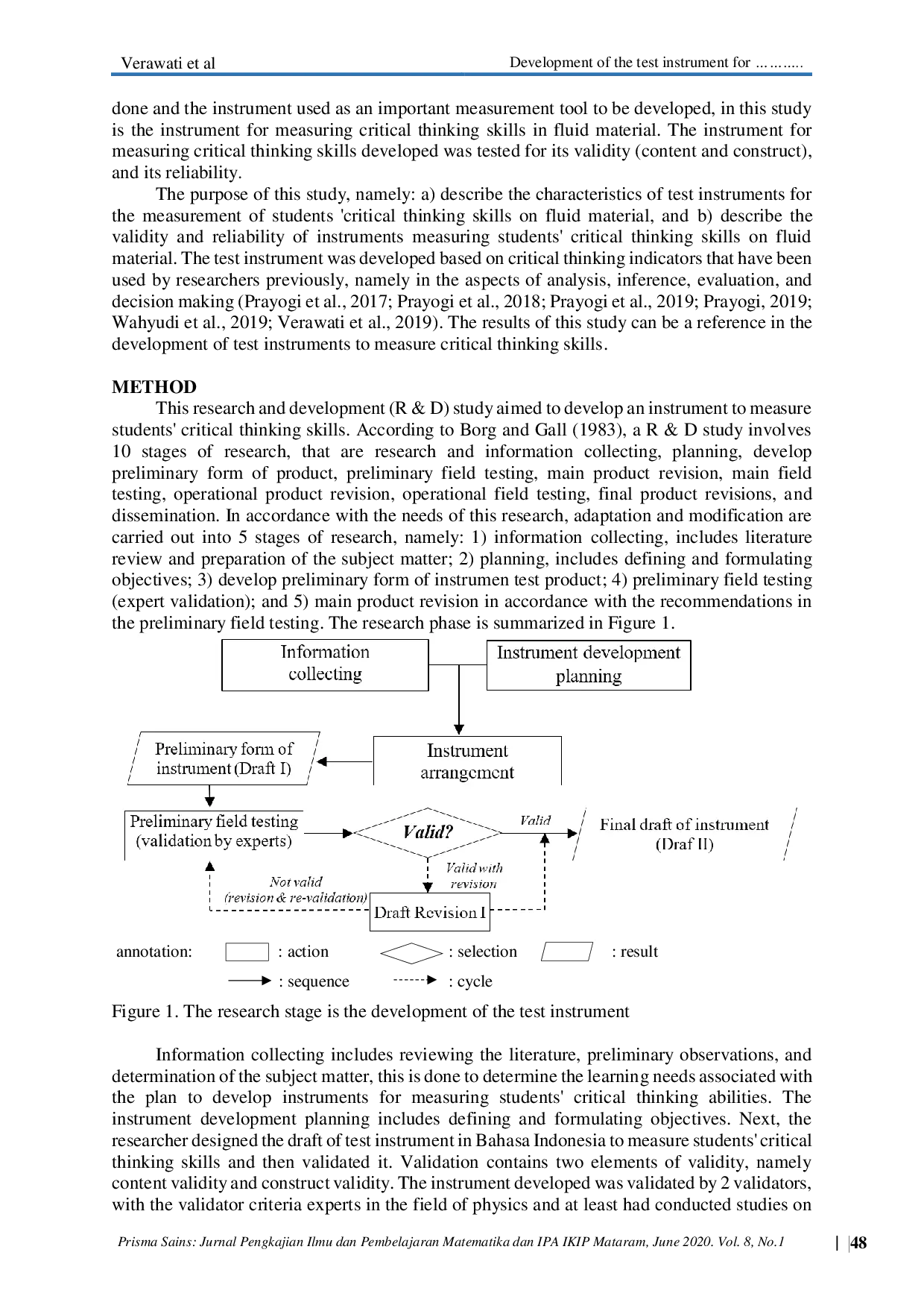 JURIS Development of the Test Instrument for Measuring Students Critical Thinking Abilities on Fluid Material