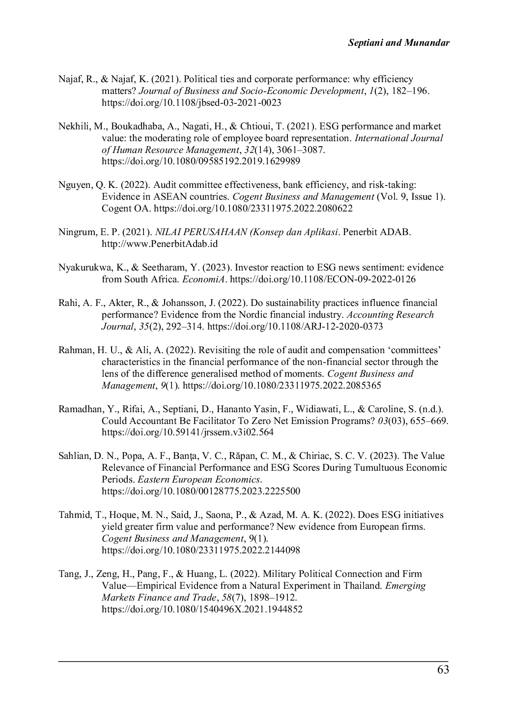 JURIS Strategic Synergies ESG Performance Political Connection and Audit Committees in Enhancing Company Value
