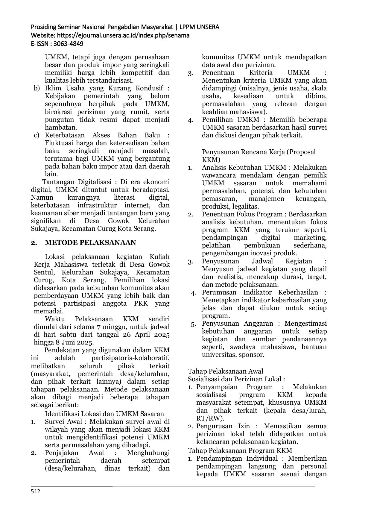 JURIS Pengembangan UMKM e commerce untuk Peningkatan Ekonomi Lokal di Desa Gowok Kelurahan Sukajaya Kecamatan Curug Kota Serang