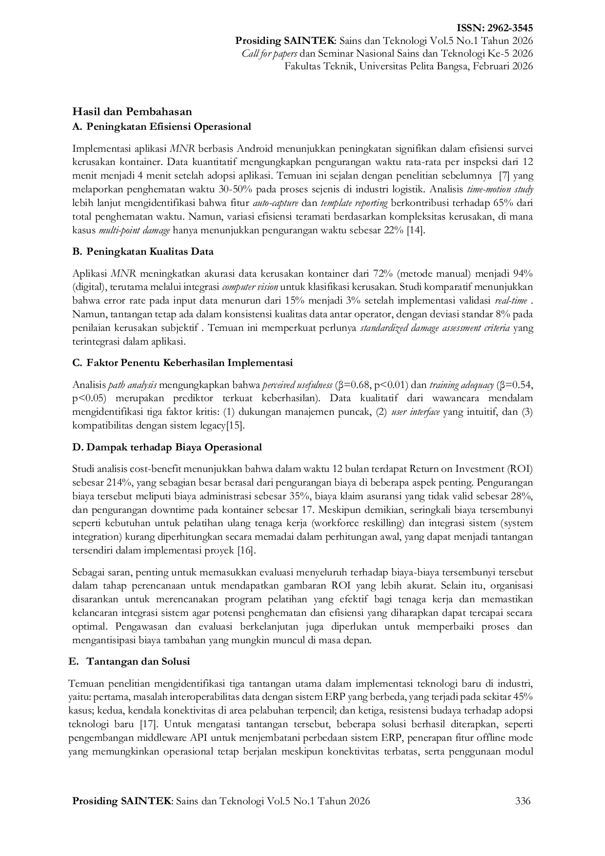 JURIS Transformasi Digital Survei Kerusakan Kontainer Meningkatkan Efisiensi dan Kualitas Data dengan Aplikasi MNR Berbasis Android