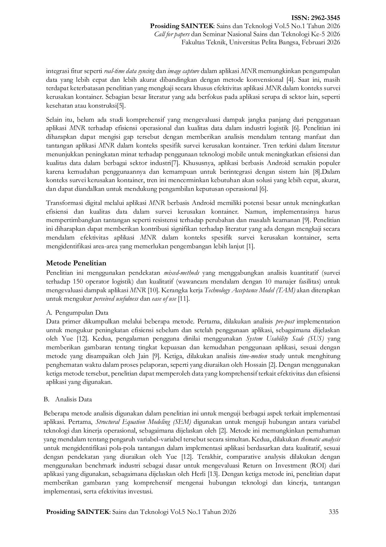 JURIS Transformasi Digital Survei Kerusakan Kontainer Meningkatkan Efisiensi dan Kualitas Data dengan Aplikasi MNR Berbasis Android