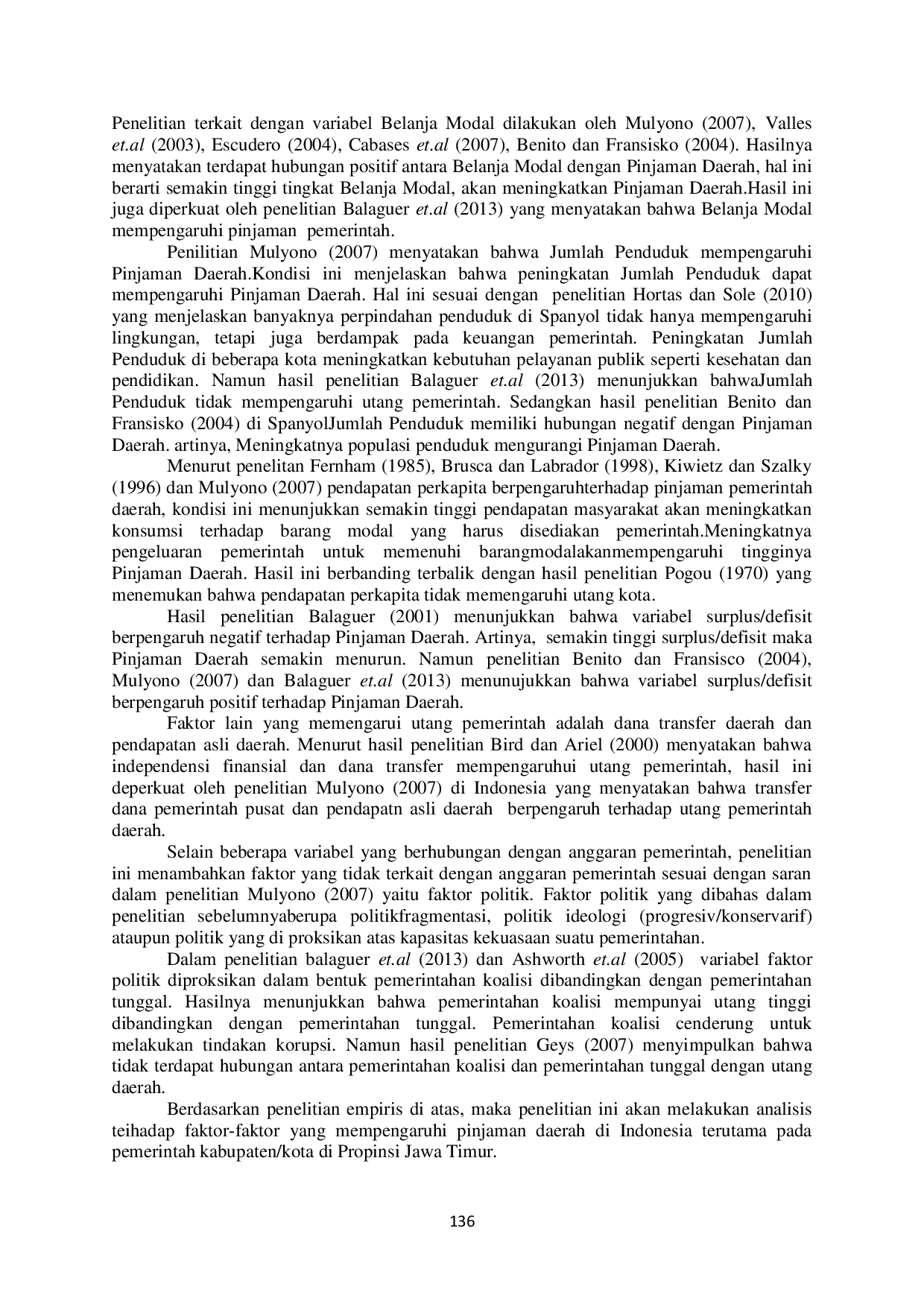 JURIS Faktor Faktor Yang Berpengaruh Terhadap Pinjaman Daerah Pada Kota Kabupaten di Provinsi Jawa Timur